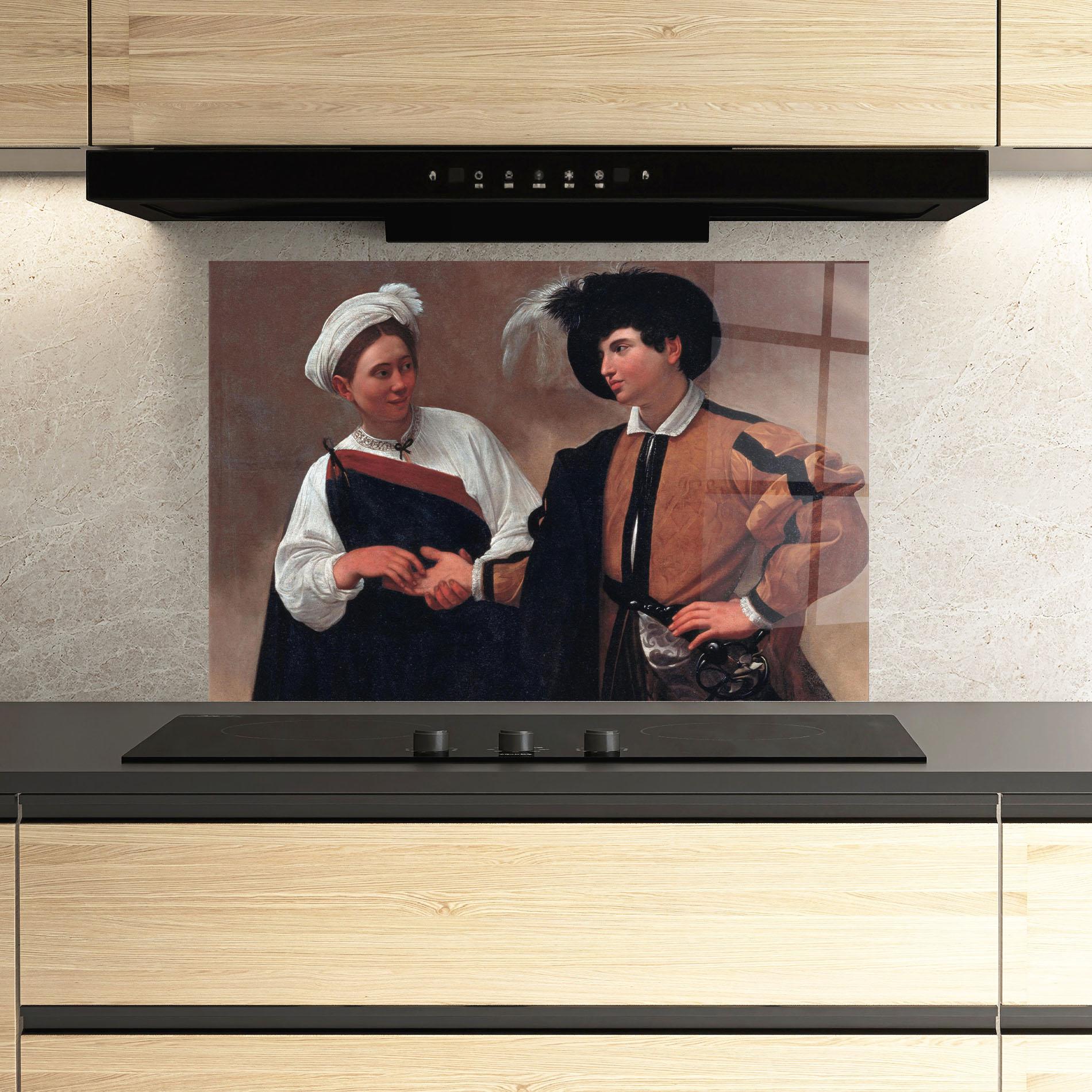 Panel Szklany do Kuchni Caravaggio Good Luck mockup 3