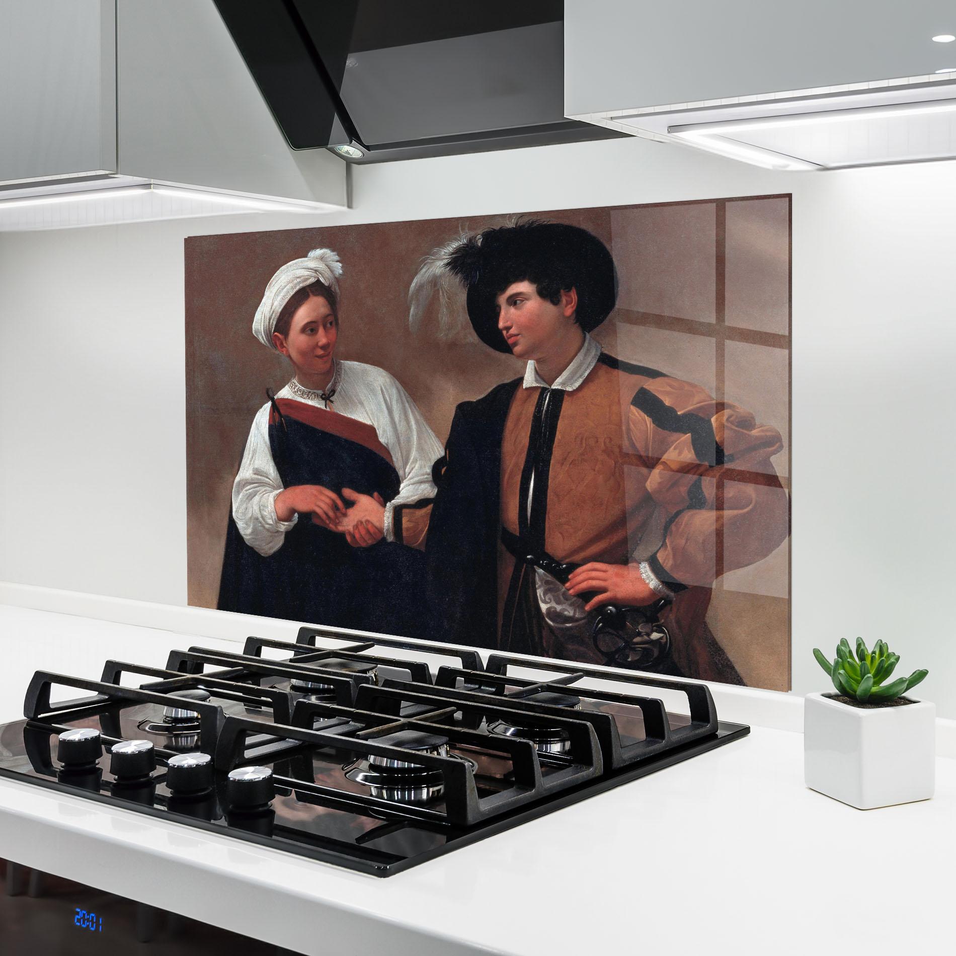 Panel Szklany do Kuchni Caravaggio Good Luck mockup 6