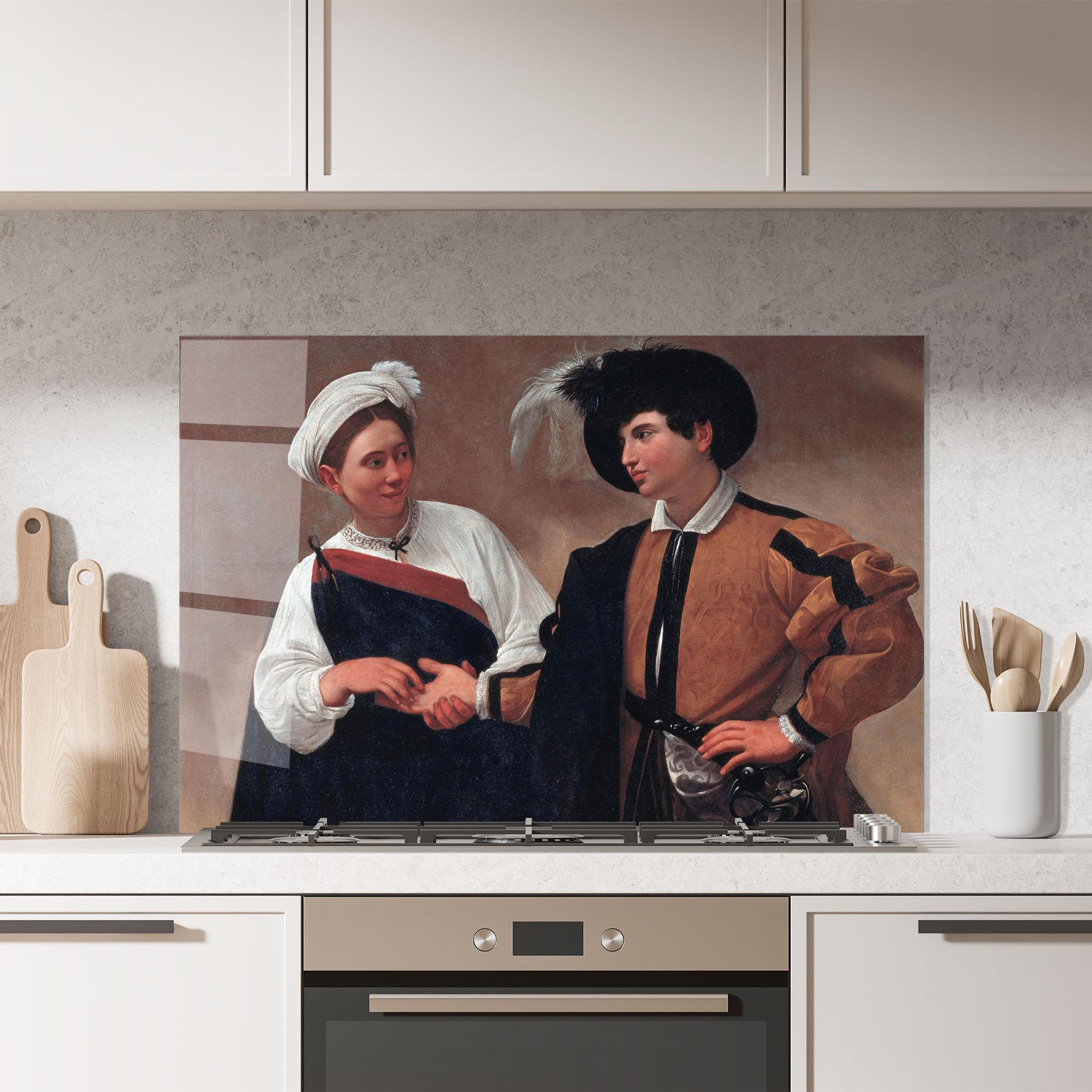 Panel Szklany do Kuchni Caravaggio Good Luck mockup 7