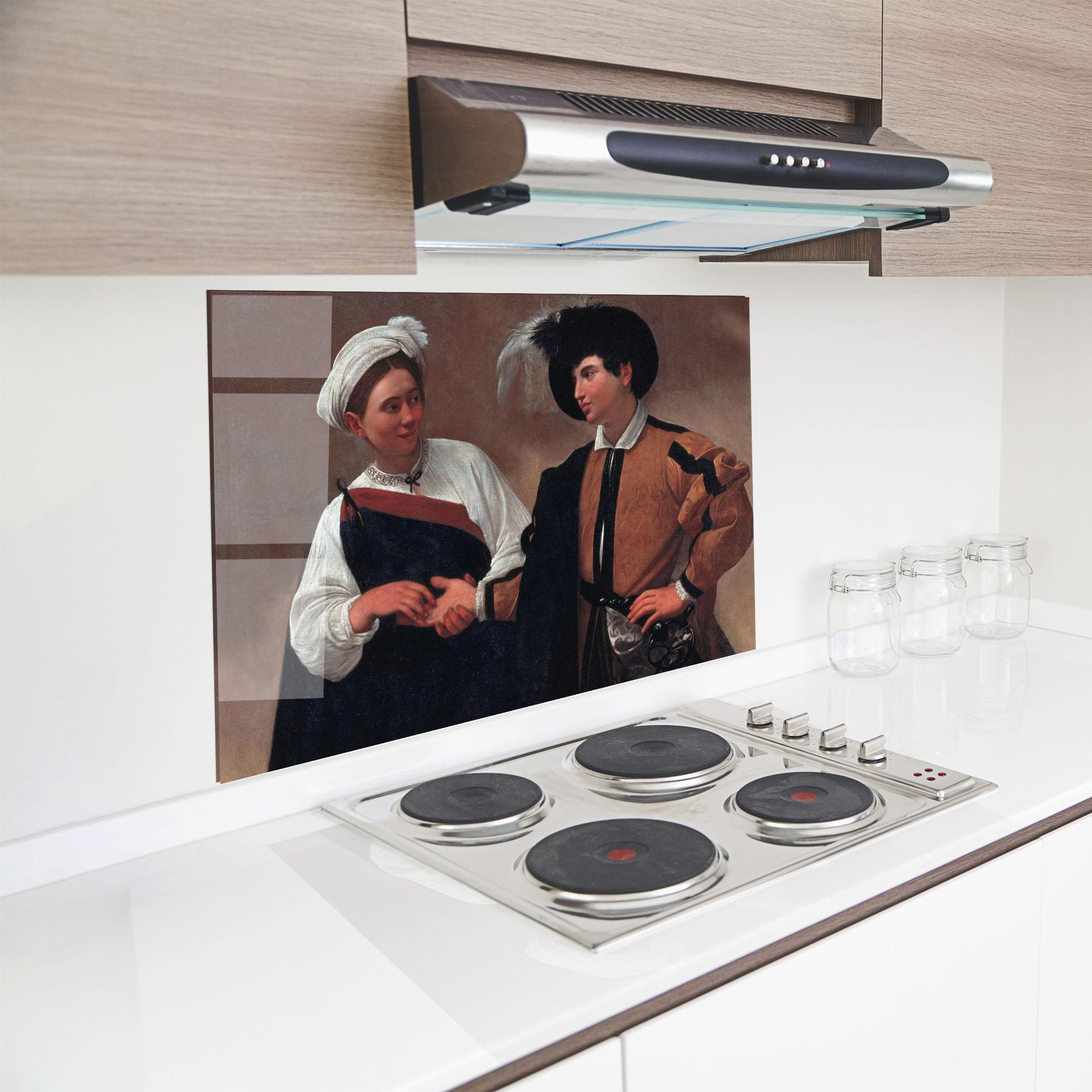 Panel Szklany do Kuchni Caravaggio Good Luck mockup 8