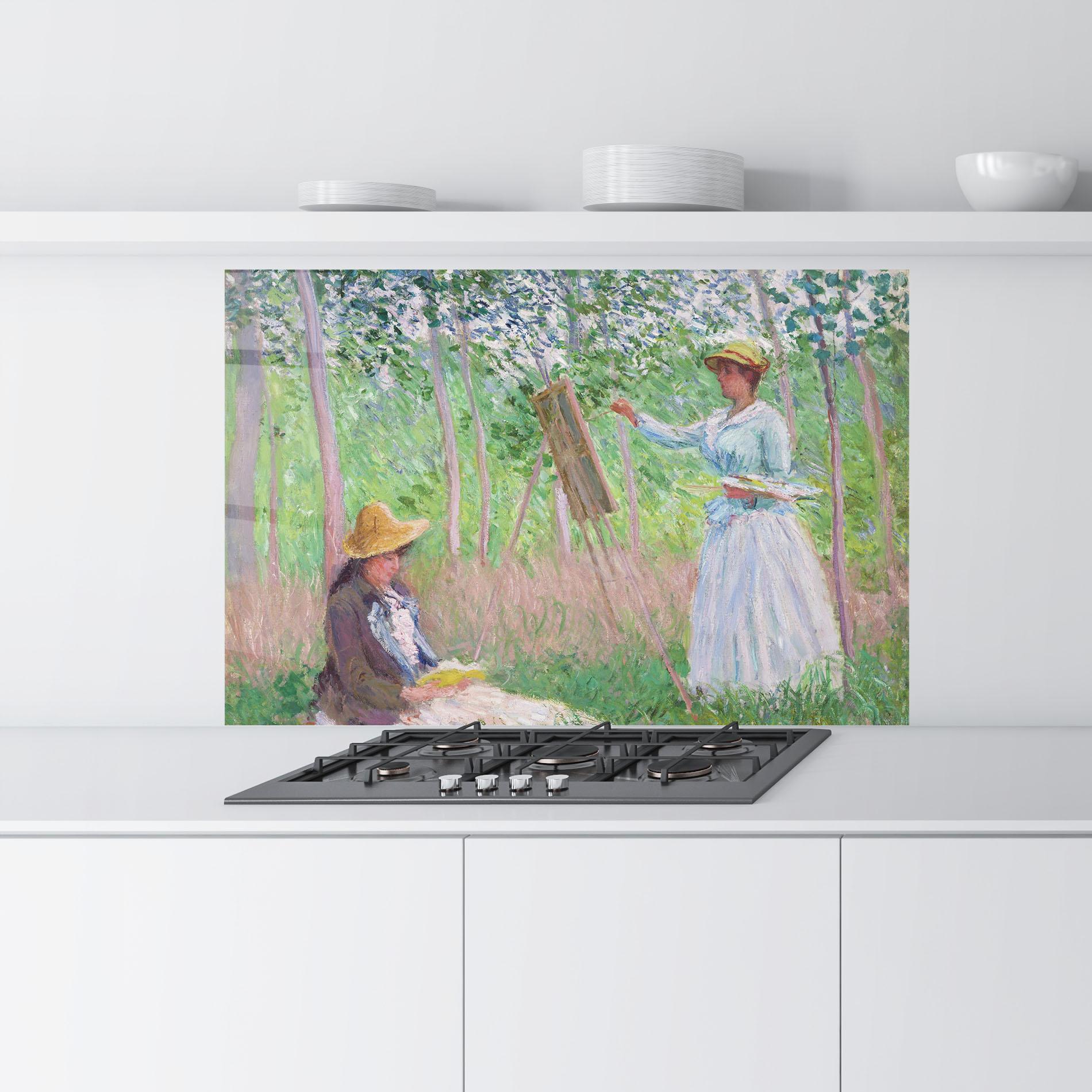 Panel Szklany do Kuchni In The Woods At Giverny mockup 9