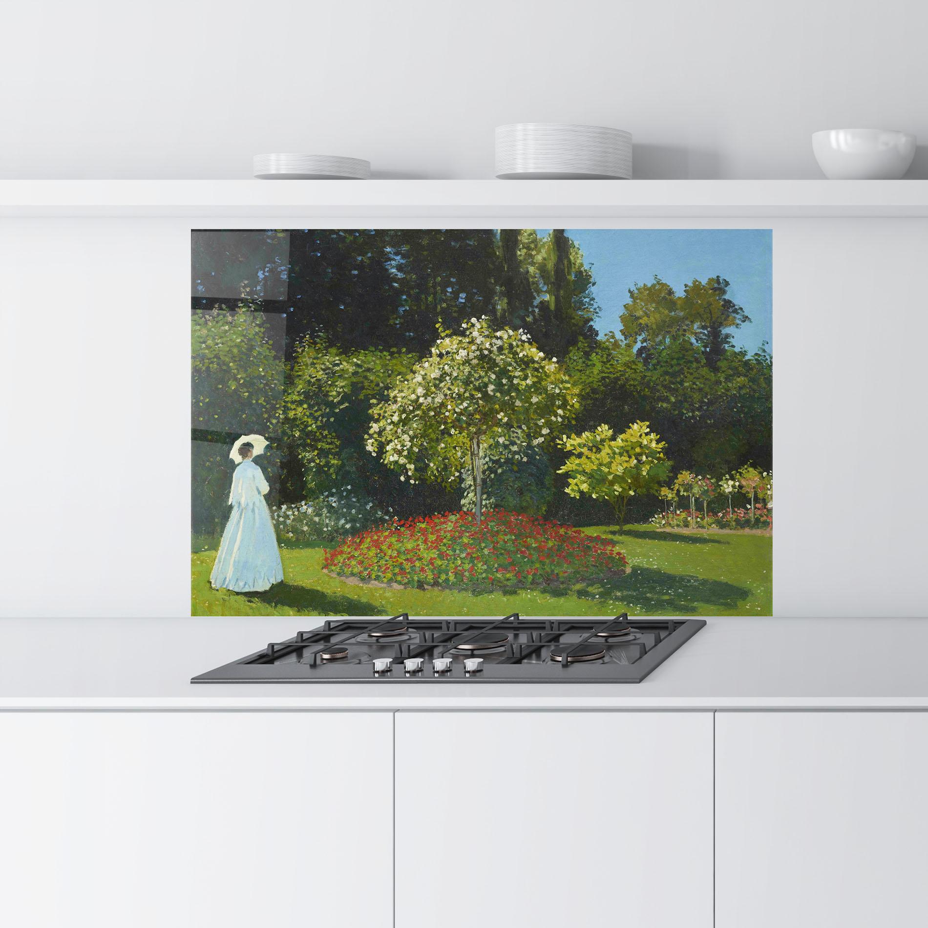 Panel Szklany do Kuchni Lady In The Garden mockup 9