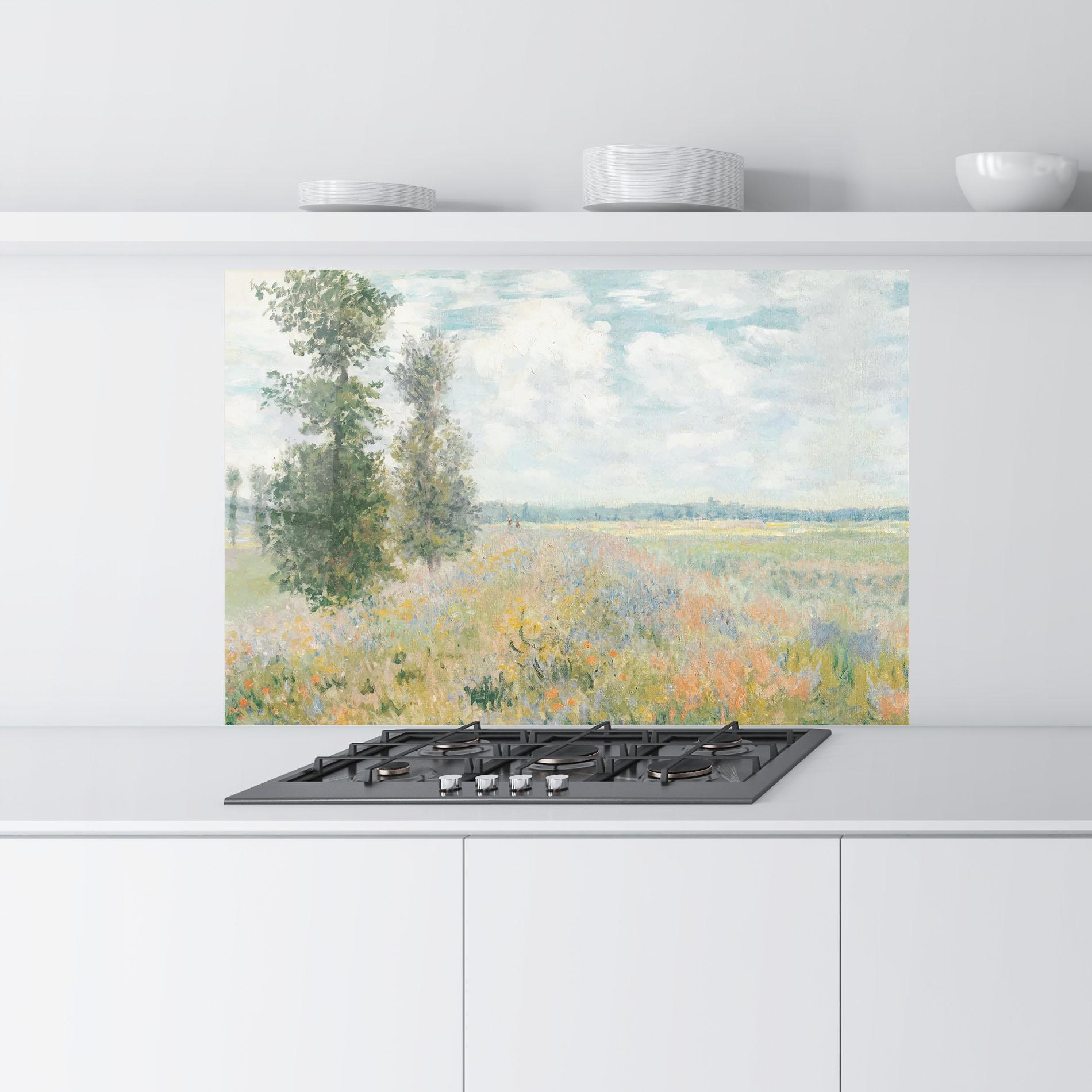 Panel Szklany do Kuchni Monet's Landscape Background mockup 9