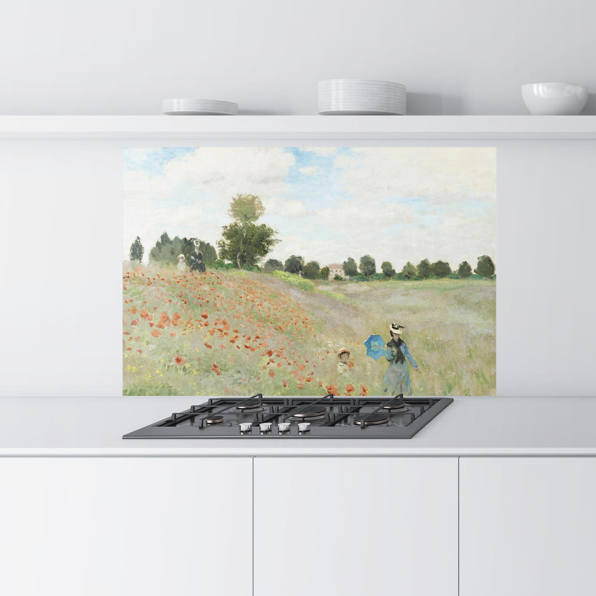 Panel Szklany do Kuchni Poppy Field Near Argenteuil mockup 9