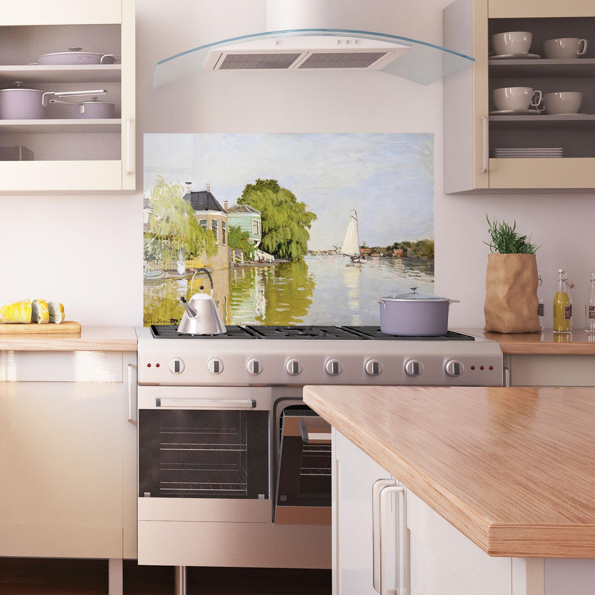 Panel Szklany do Kuchni Houses On The Achterzaan mockup 1