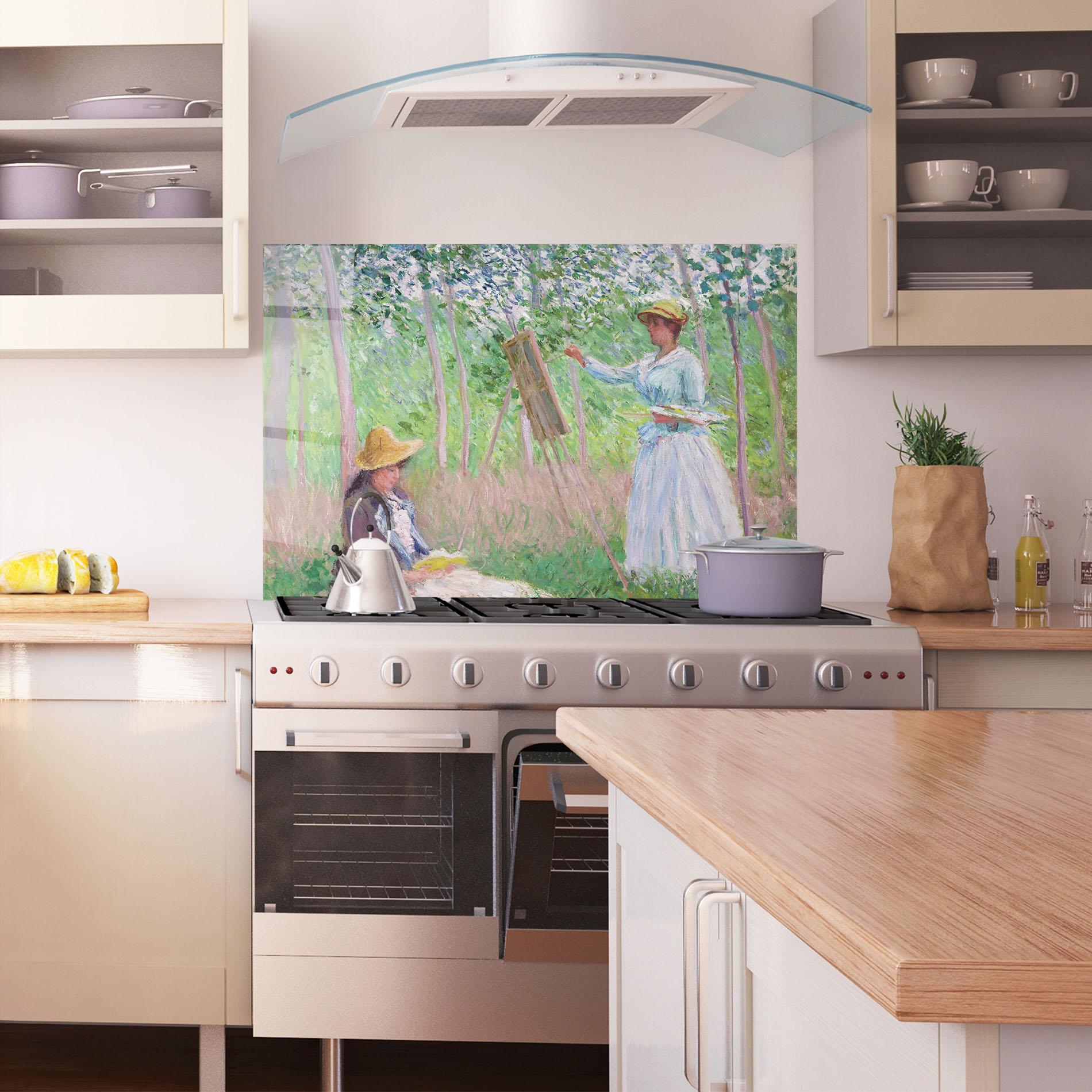 Panel Szklany do Kuchni In The Woods At Giverny mockup 1