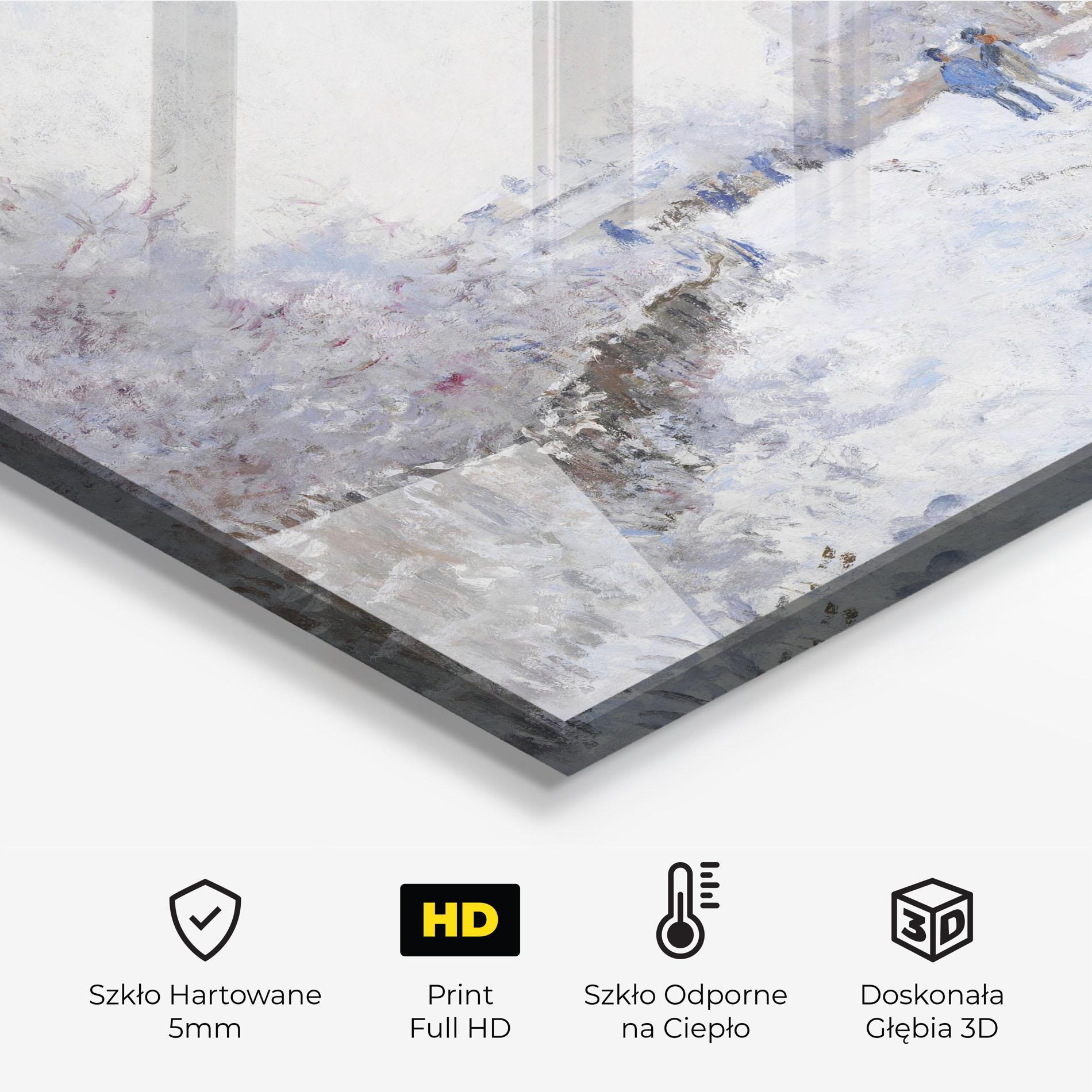 Panel Szklany do Kuchni Snow At Argenteuil mockup 2