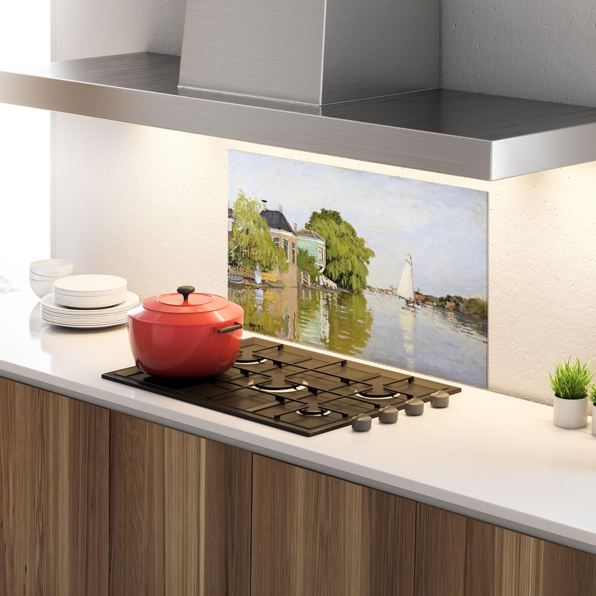 Panel Szklany do Kuchni Houses On The Achterzaan mockup 4