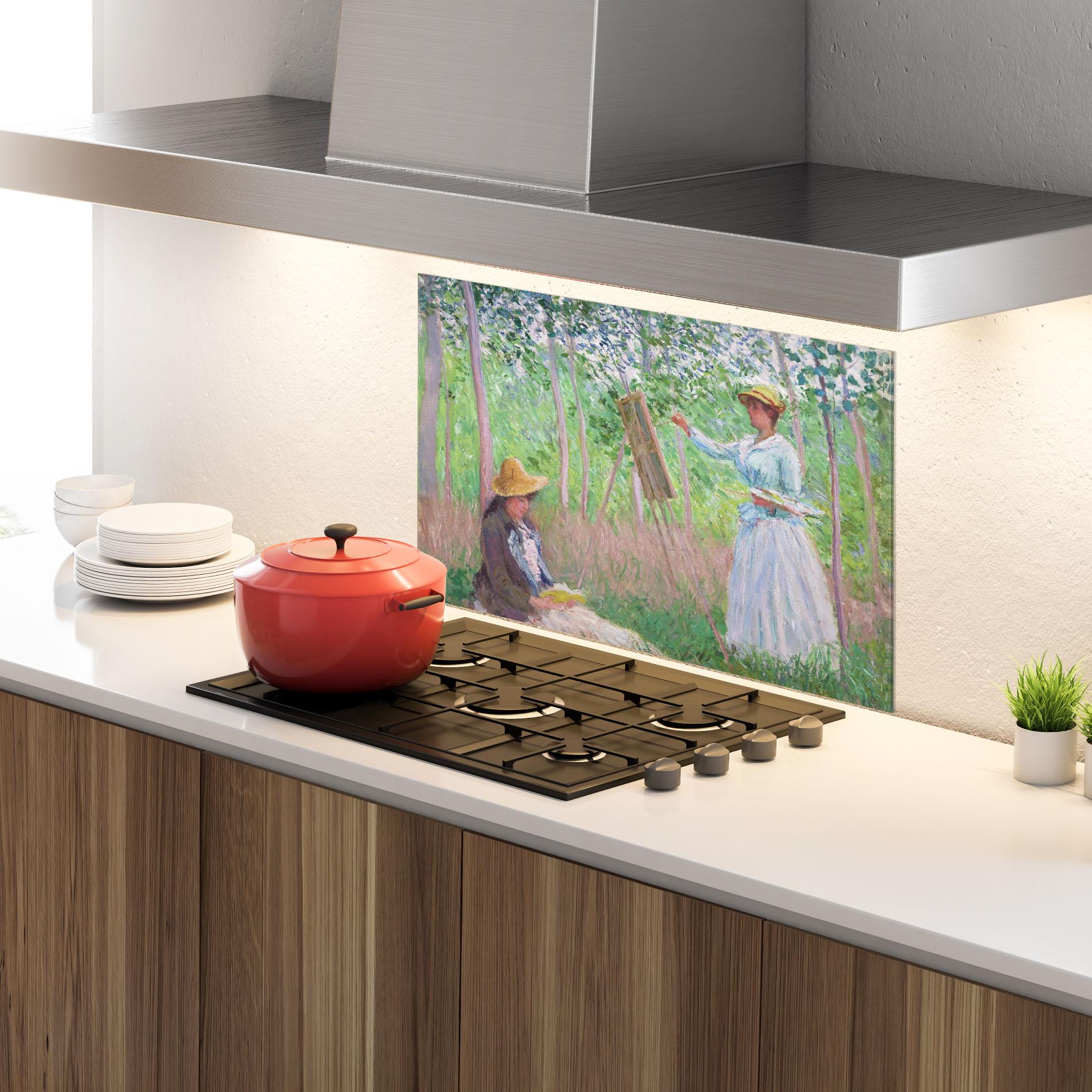 Panel Szklany do Kuchni In The Woods At Giverny mockup 4