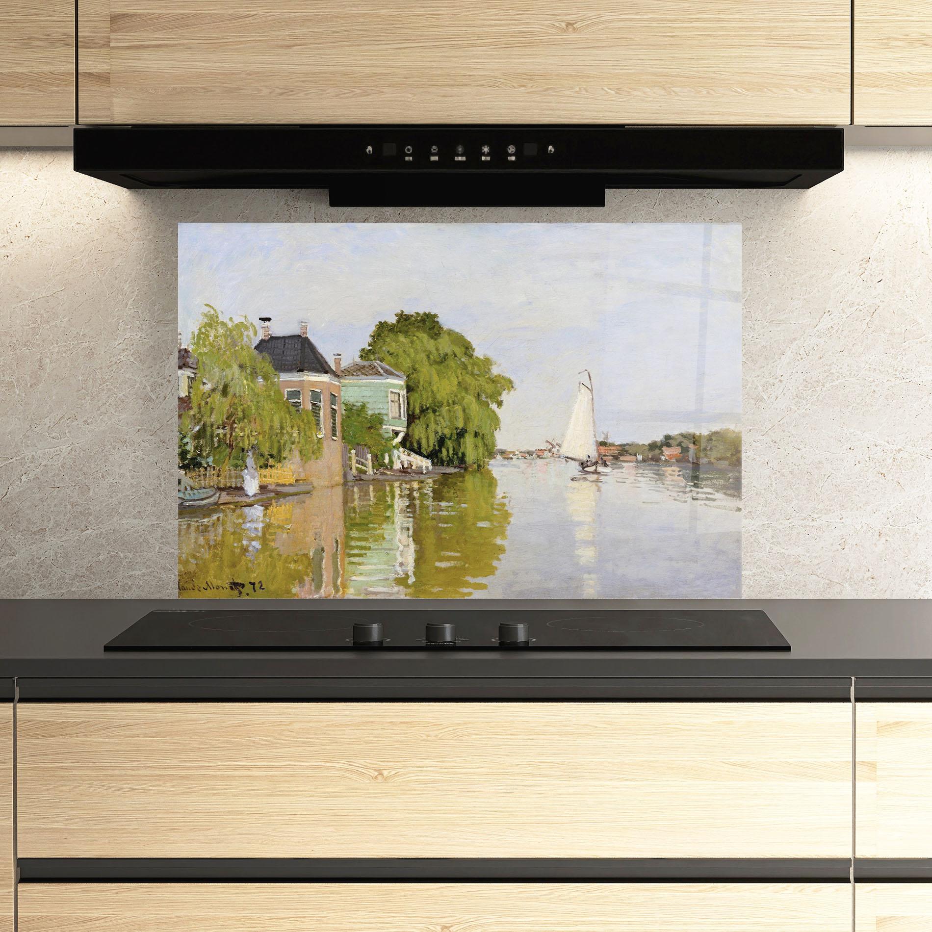 Panel Szklany do Kuchni Houses On The Achterzaan mockup 3