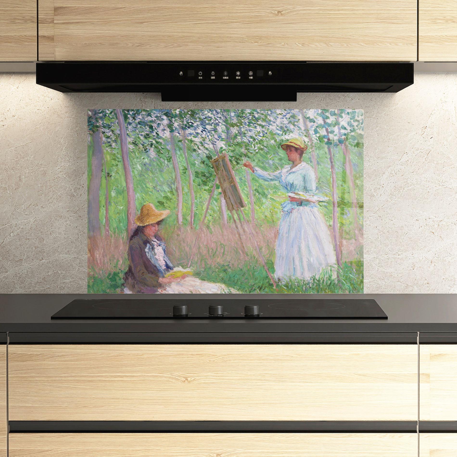 Panel Szklany do Kuchni In The Woods At Giverny mockup 3