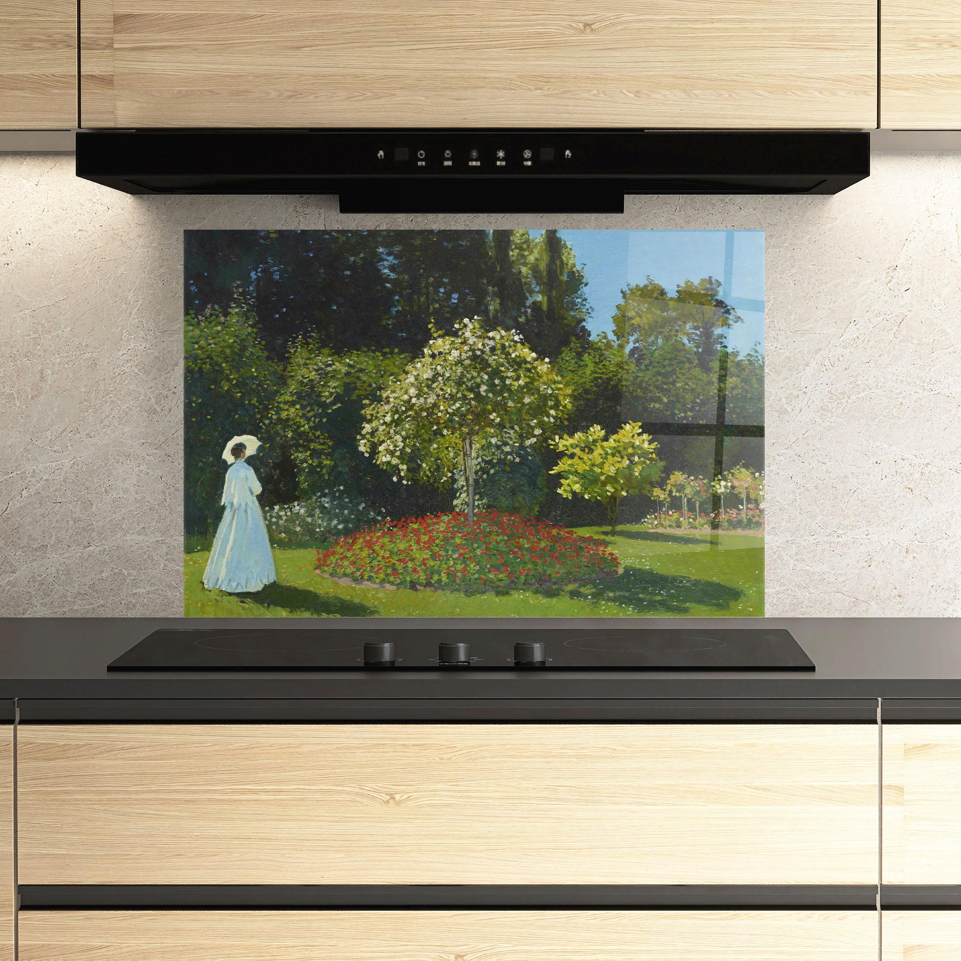 Panel Szklany do Kuchni Lady In The Garden mockup 3