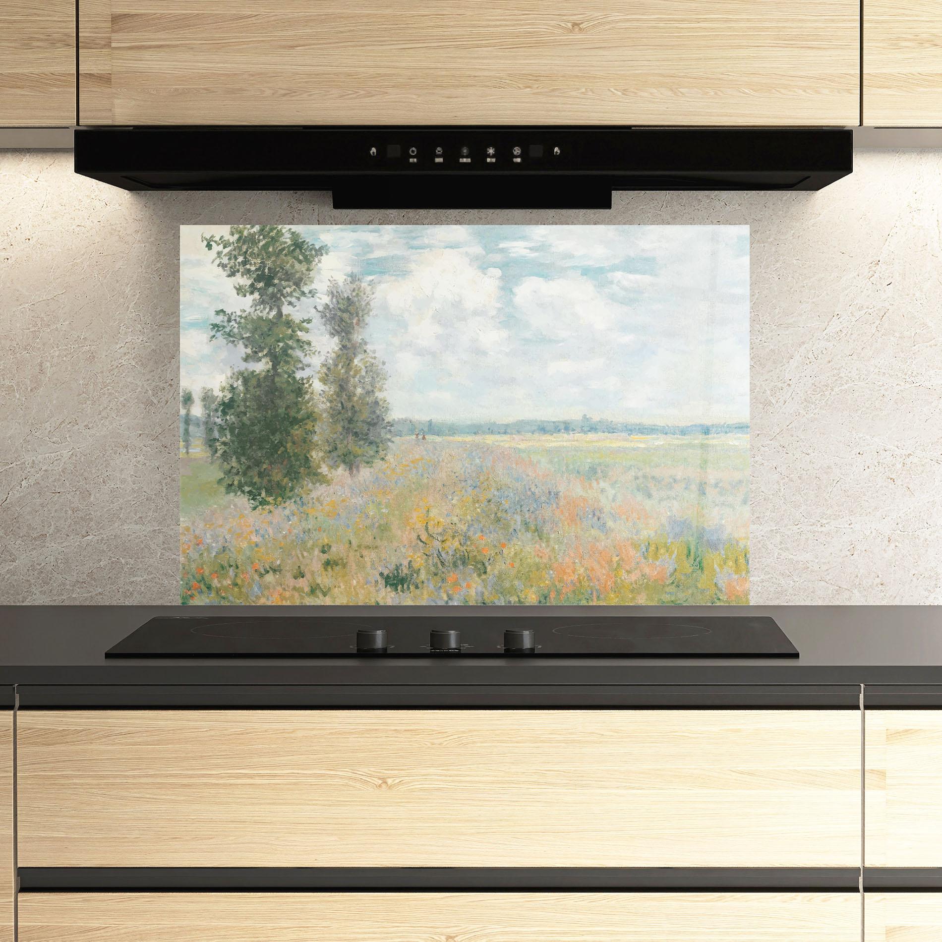 Panel Szklany do Kuchni Monet's Landscape Background mockup 3