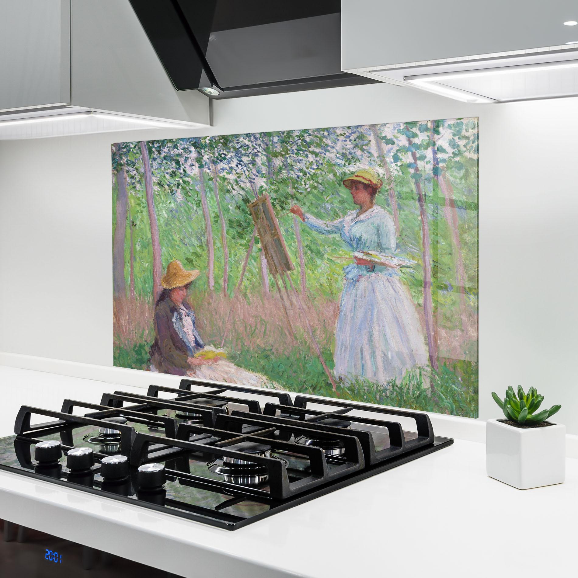 Panel Szklany do Kuchni In The Woods At Giverny mockup 6