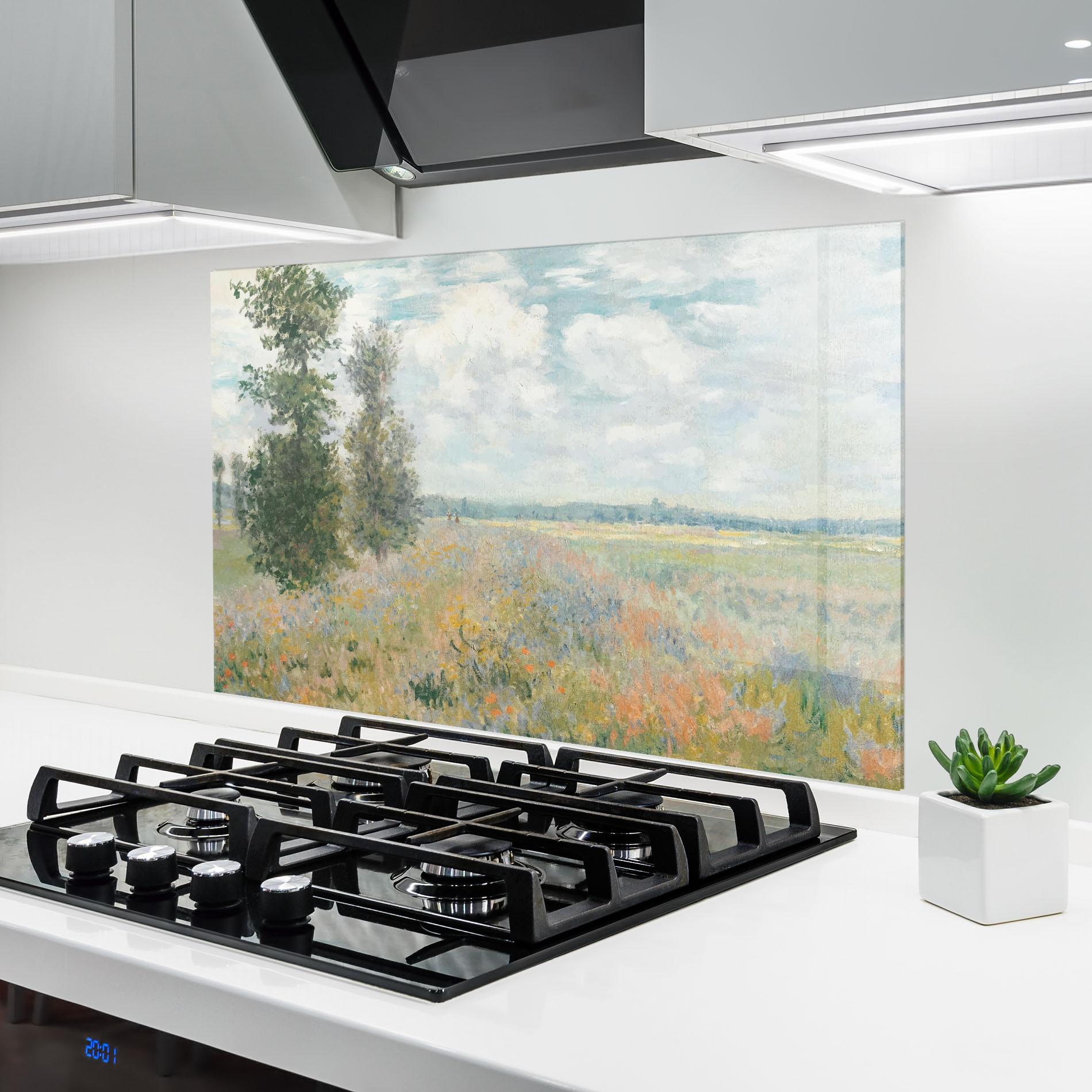 Panel Szklany do Kuchni Monet's Landscape Background mockup 6