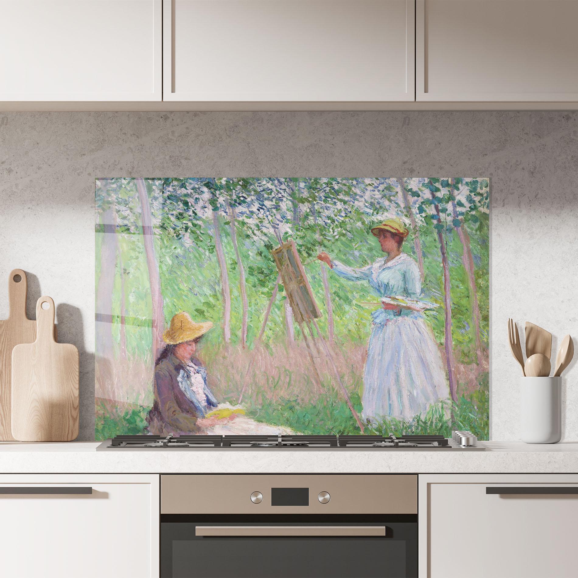 Panel Szklany do Kuchni In The Woods At Giverny mockup 7