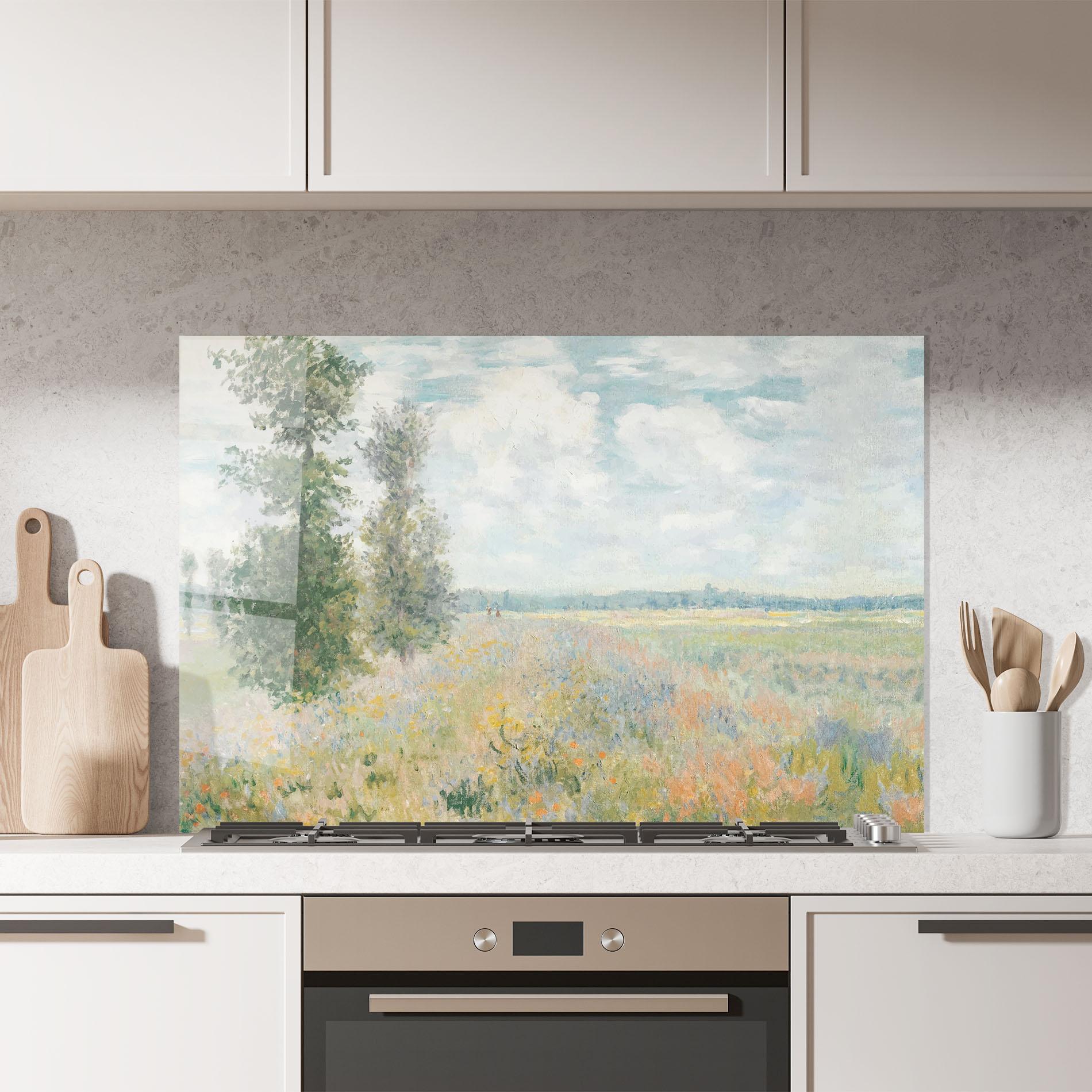 Panel Szklany do Kuchni Monet's Landscape Background mockup 7