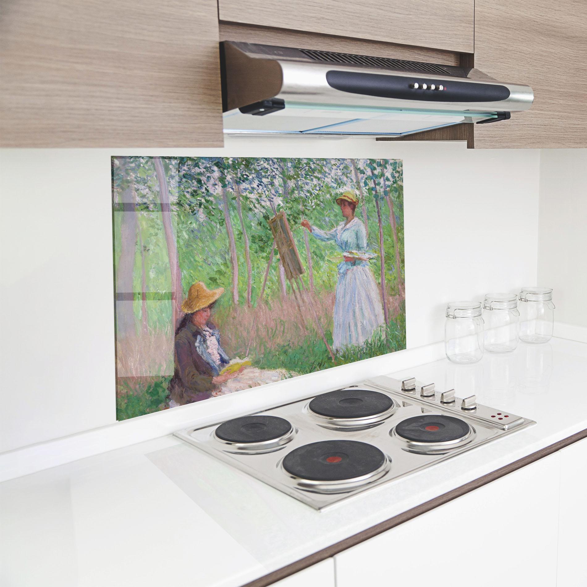 Panel Szklany do Kuchni In The Woods At Giverny mockup 8