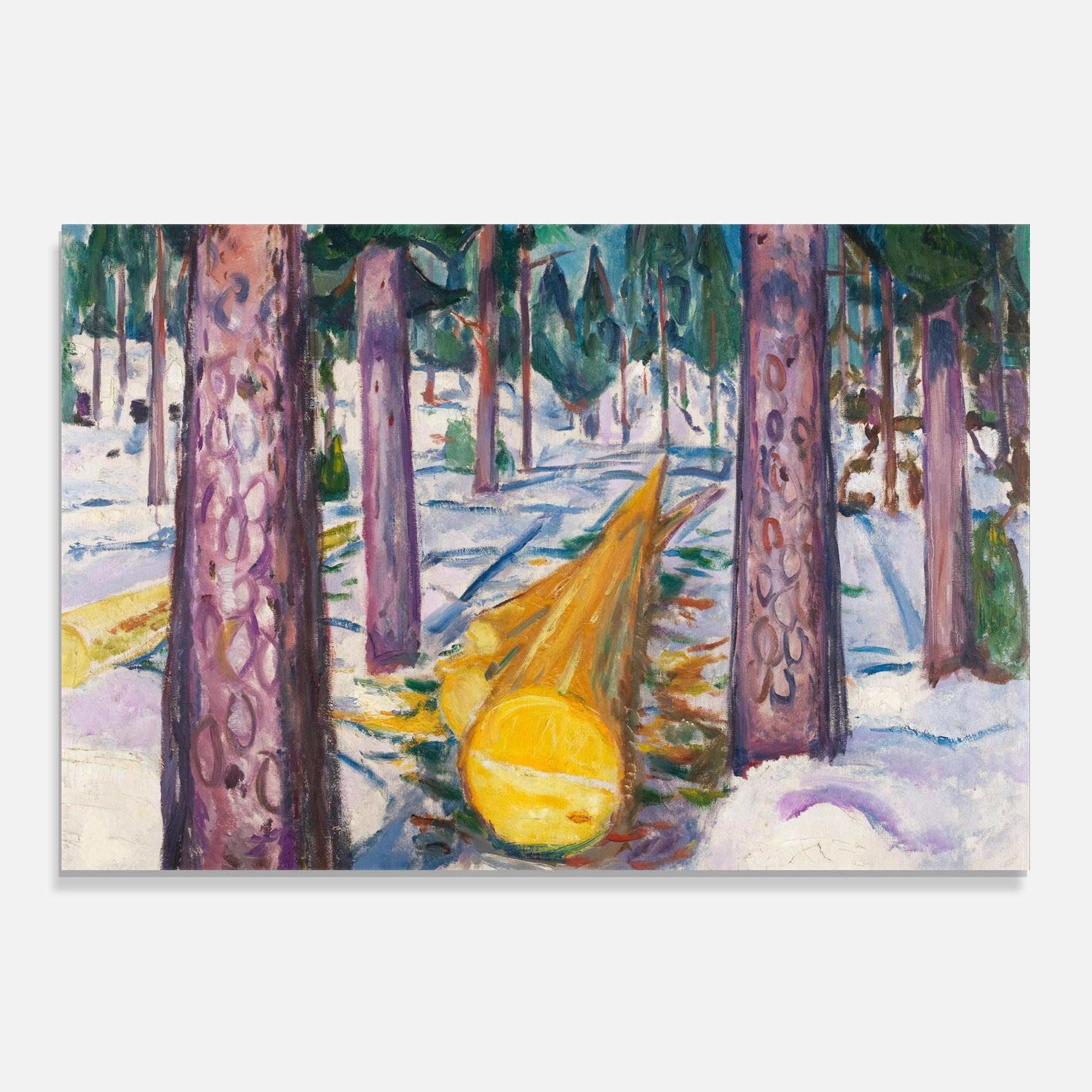 Panel Szklany do Kuchni The Yellow Log mockup 0