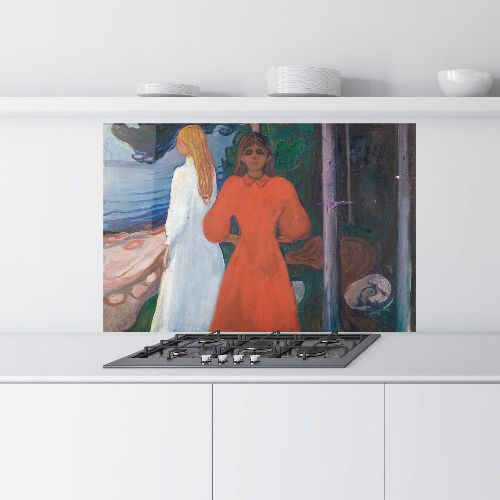 Panel Szklany do Kuchni Red And White mockup 9