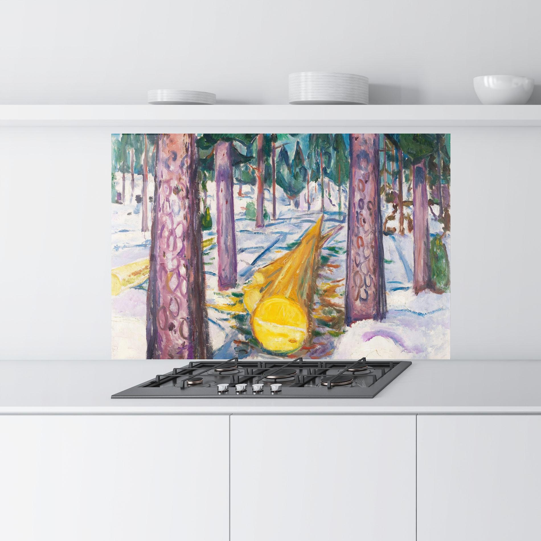 Panel Szklany do Kuchni The Yellow Log mockup 9