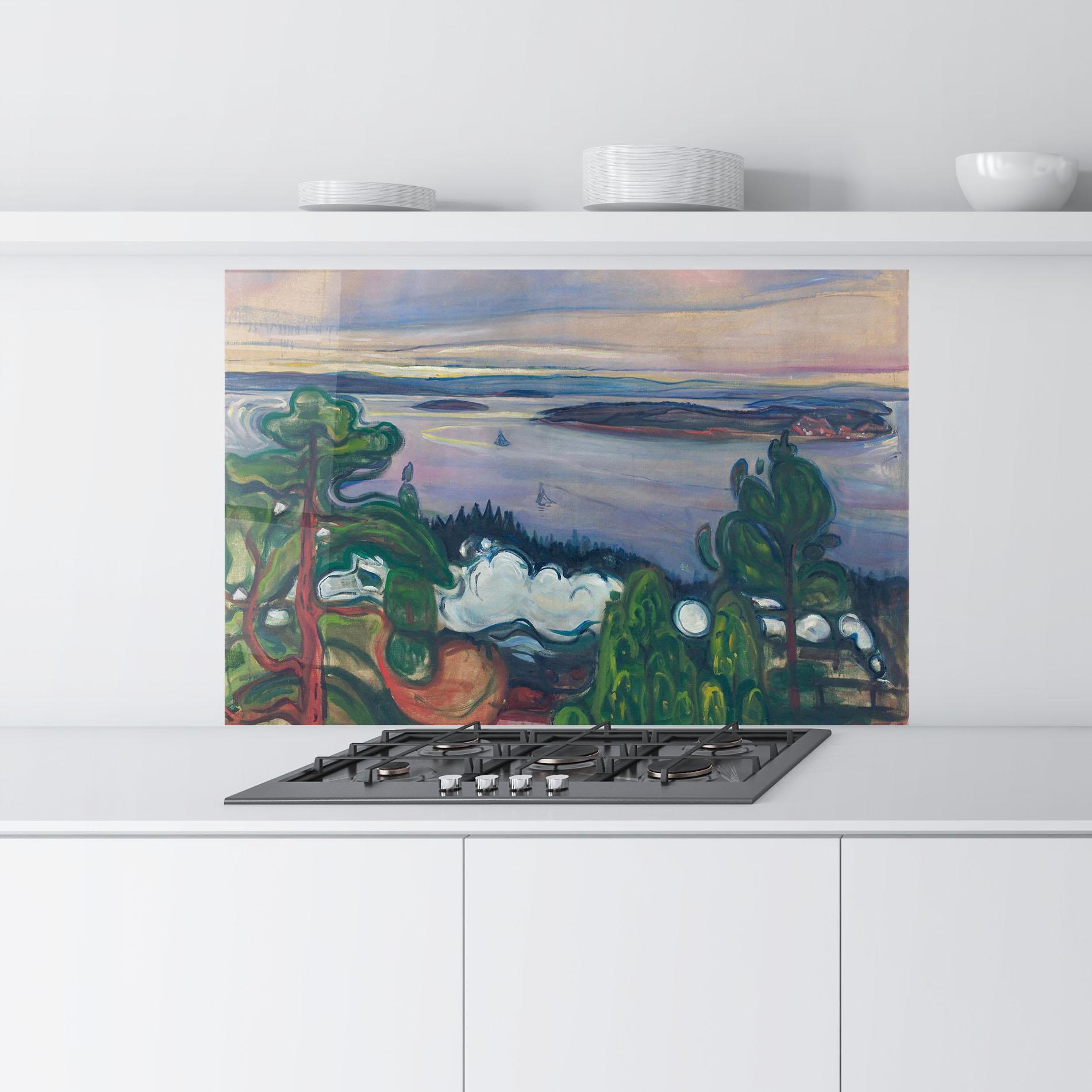 Panel Szklany do Kuchni Train Smoke mockup 9