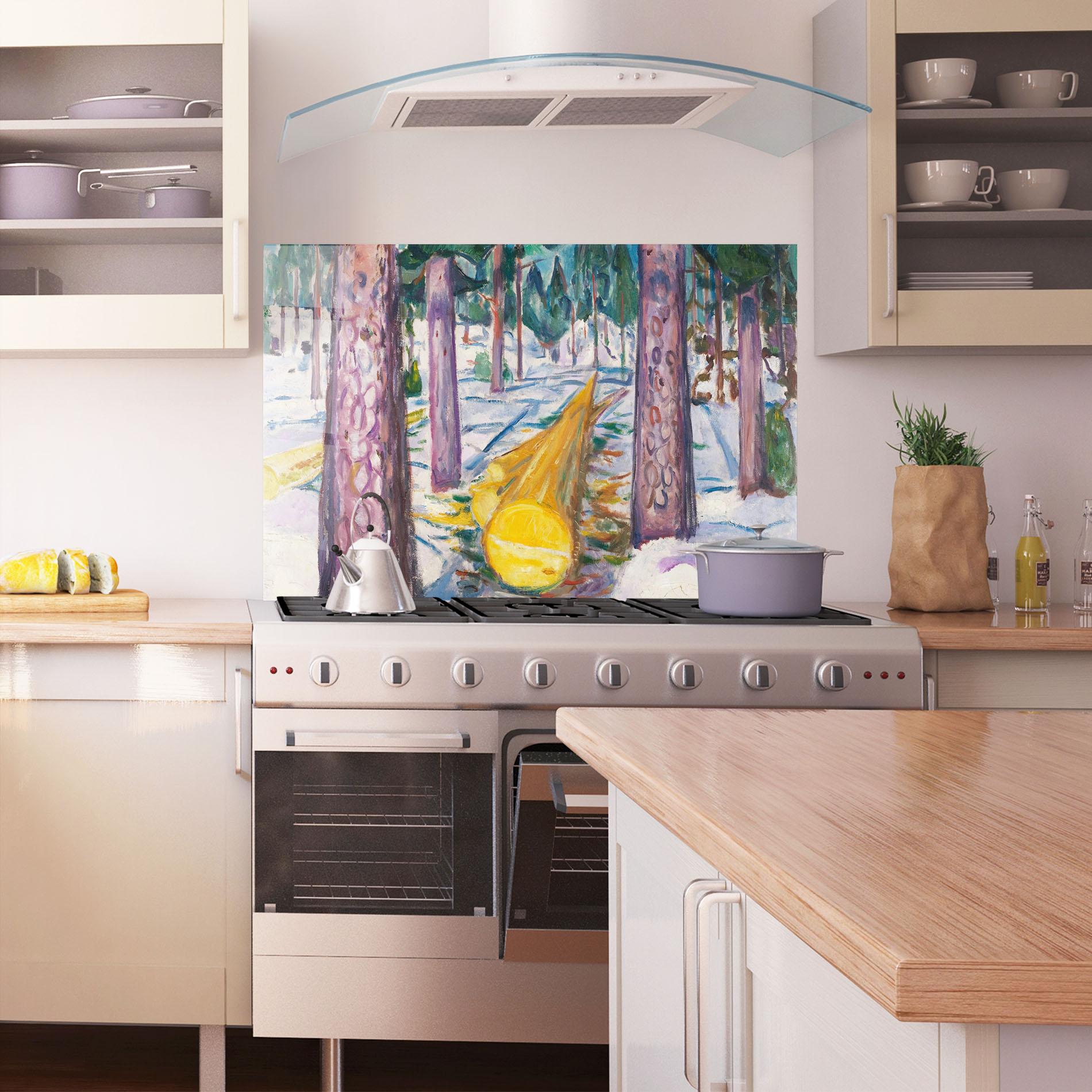 Panel Szklany do Kuchni The Yellow Log mockup 1