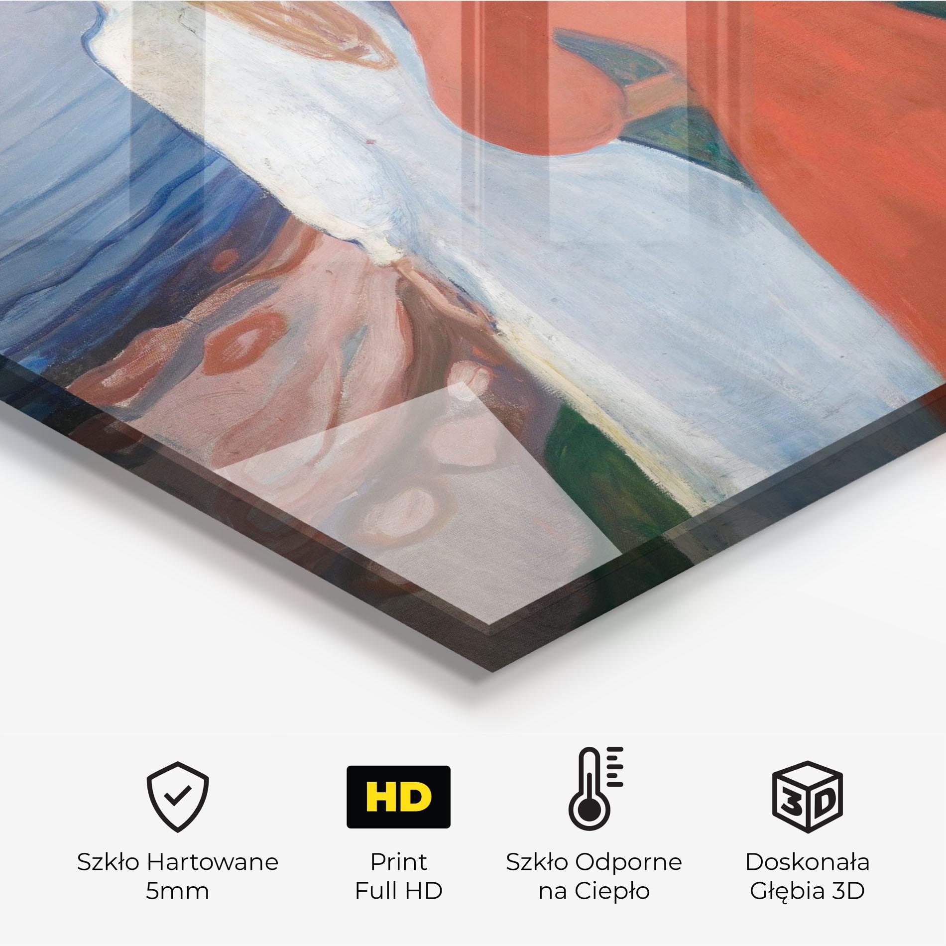 Panel Szklany do Kuchni Red And White mockup 2