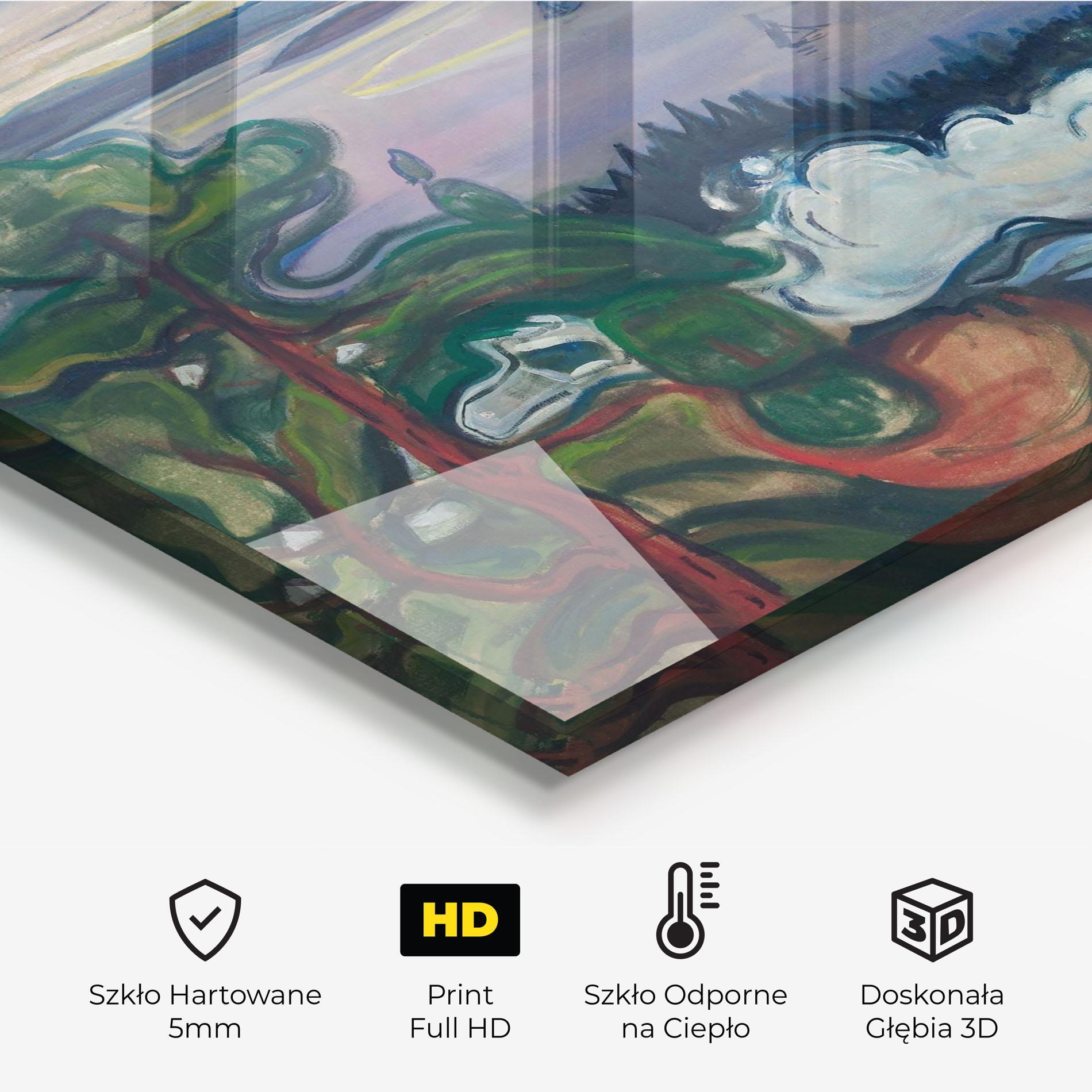 Panel Szklany do Kuchni Train Smoke mockup 2