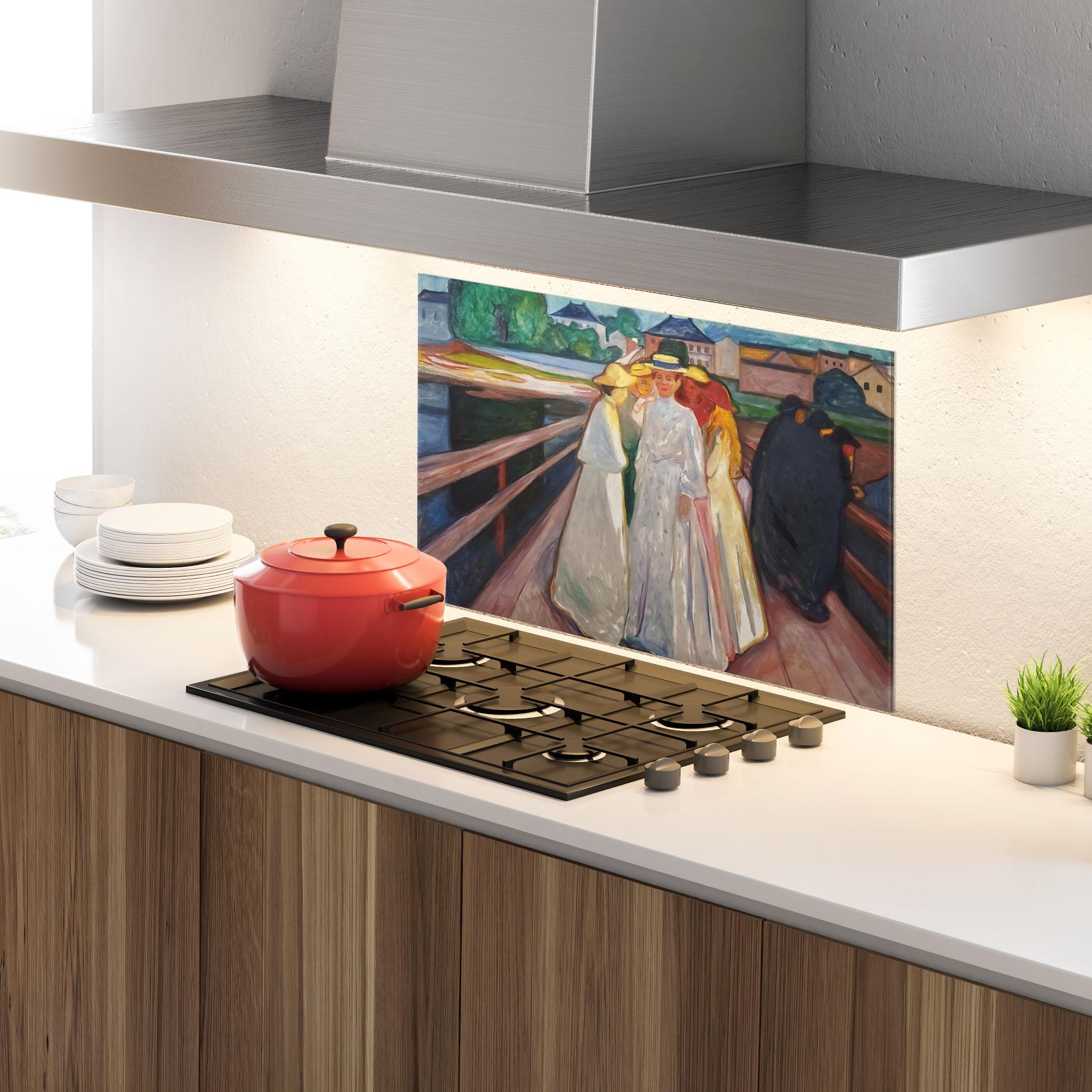 Panel Szklany do Kuchni Munch Art mockup 4