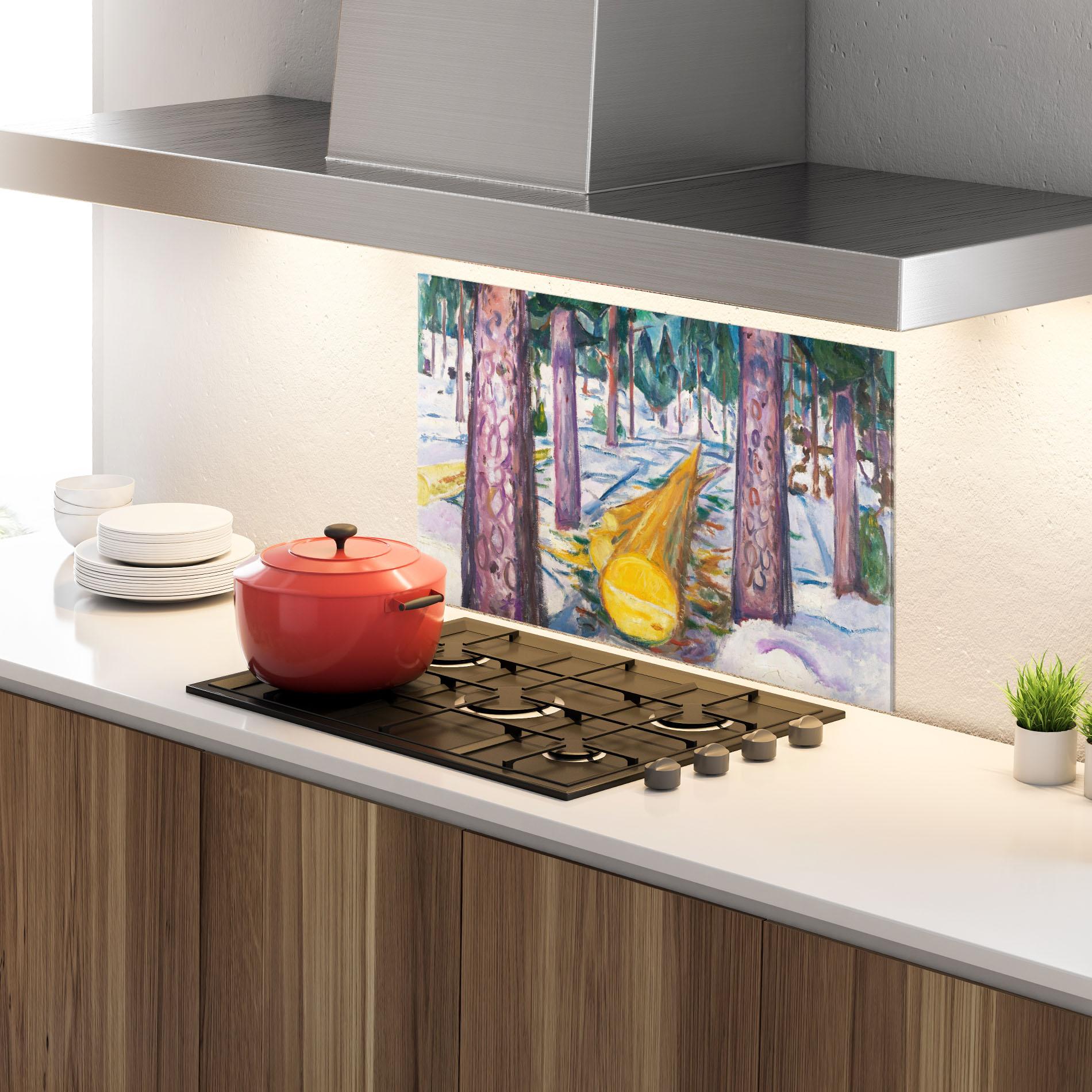 Panel Szklany do Kuchni The Yellow Log mockup 4