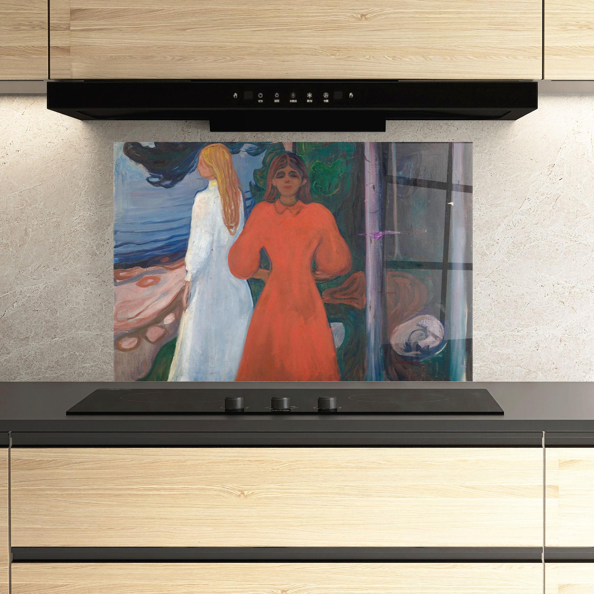 Panel Szklany do Kuchni Red And White mockup 3