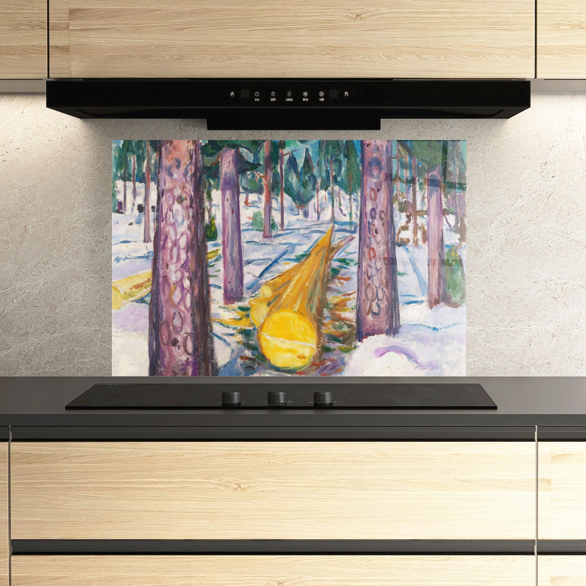 Panel Szklany do Kuchni The Yellow Log mockup 3