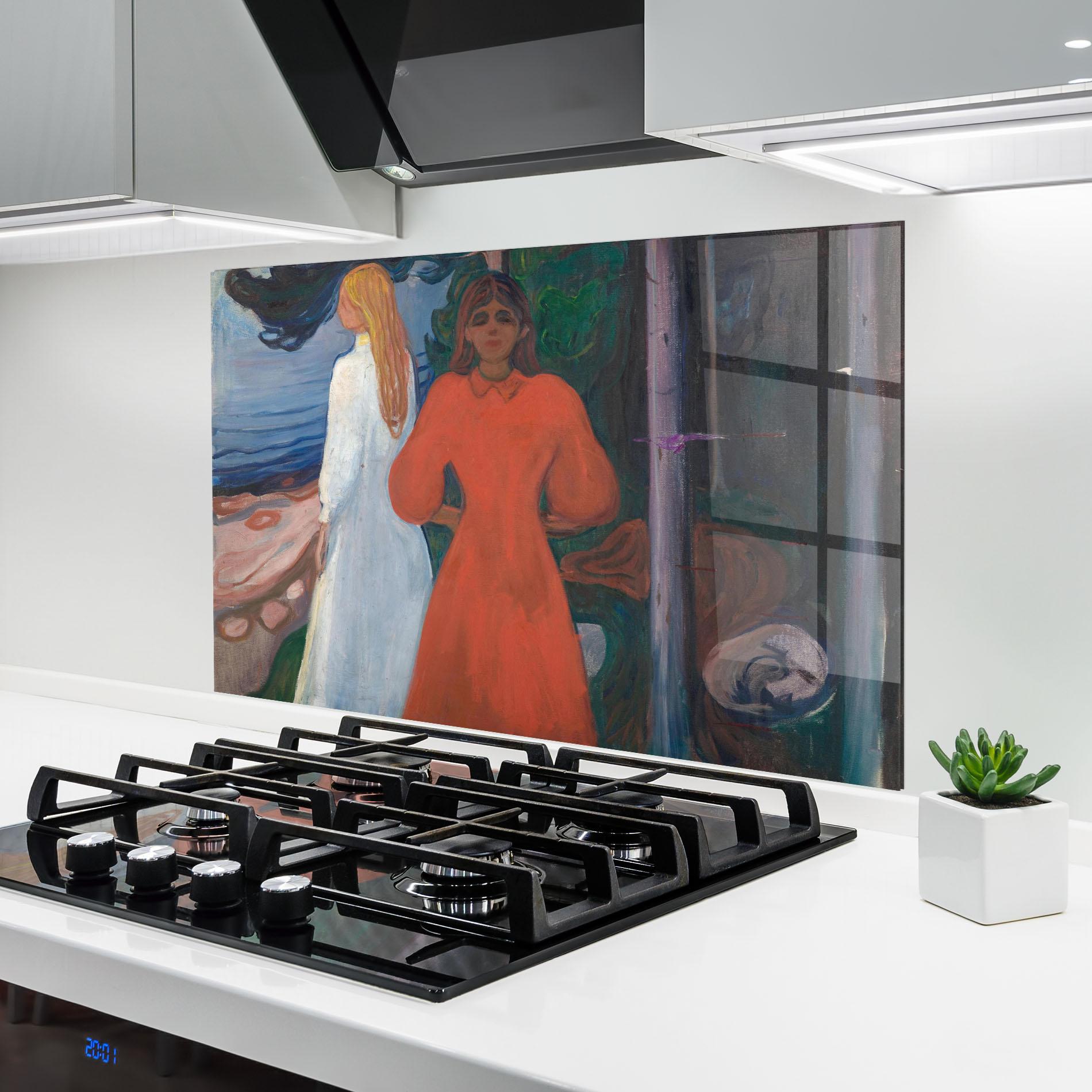 Panel Szklany do Kuchni Red And White mockup 6