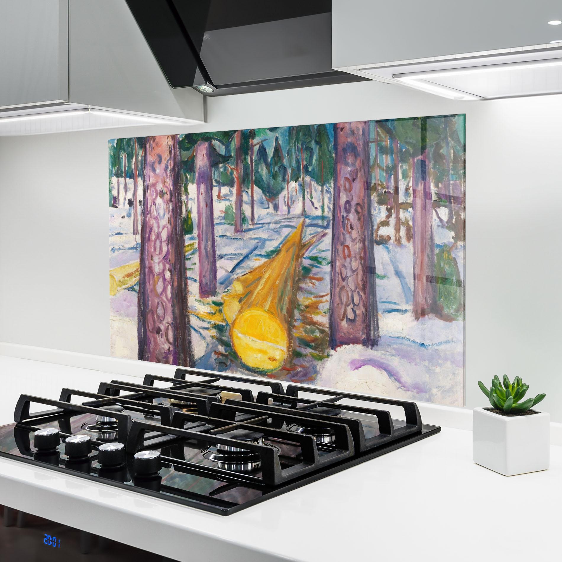 Panel Szklany do Kuchni The Yellow Log mockup 6