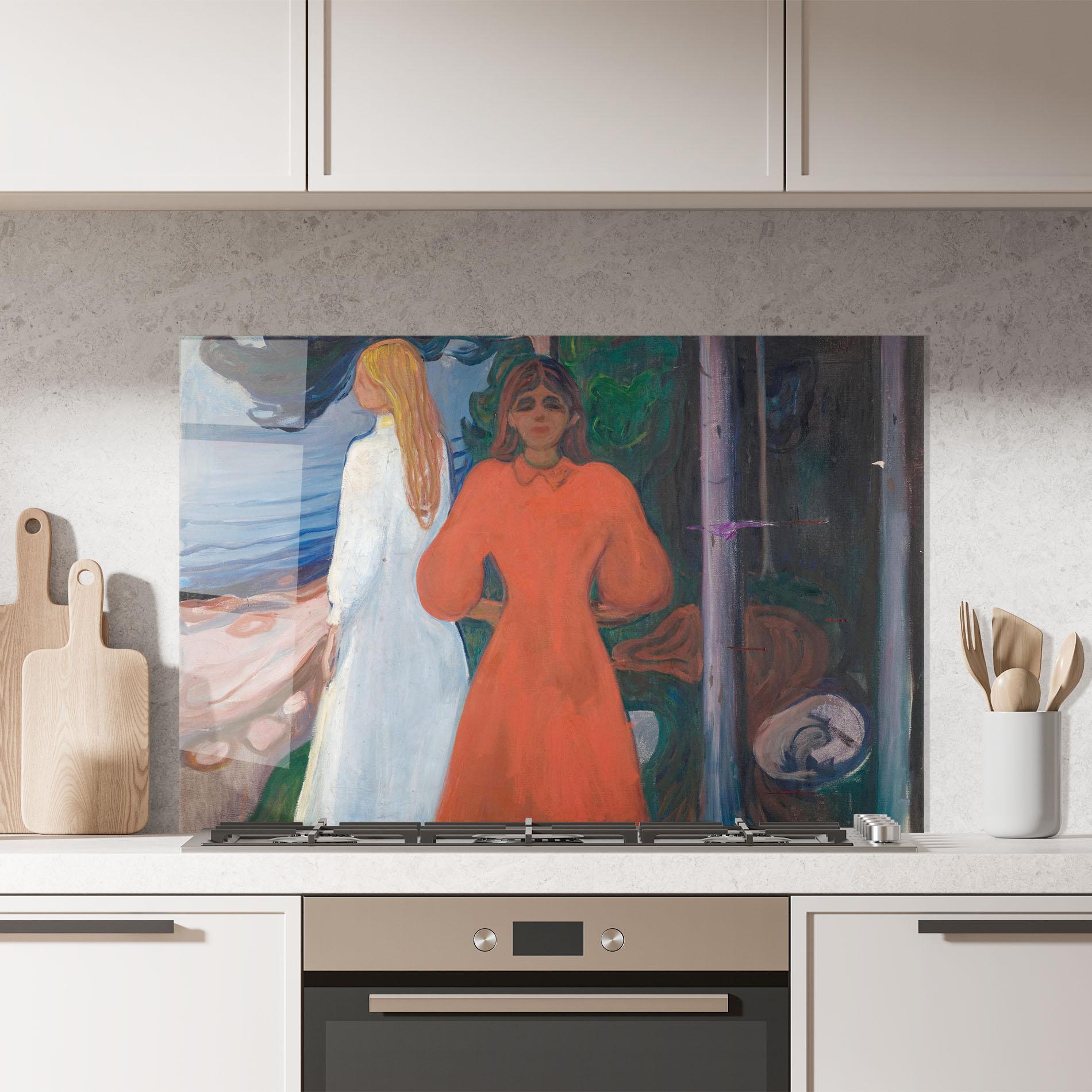 Panel Szklany do Kuchni Red And White mockup 7