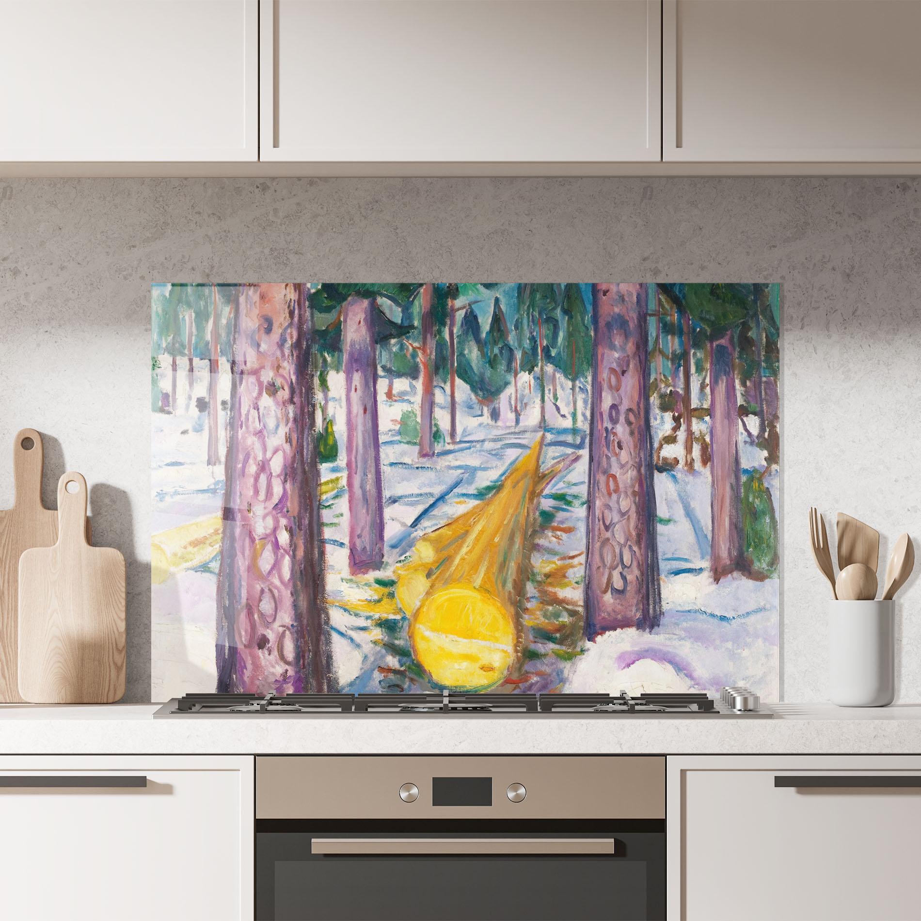 Panel Szklany do Kuchni The Yellow Log mockup 7