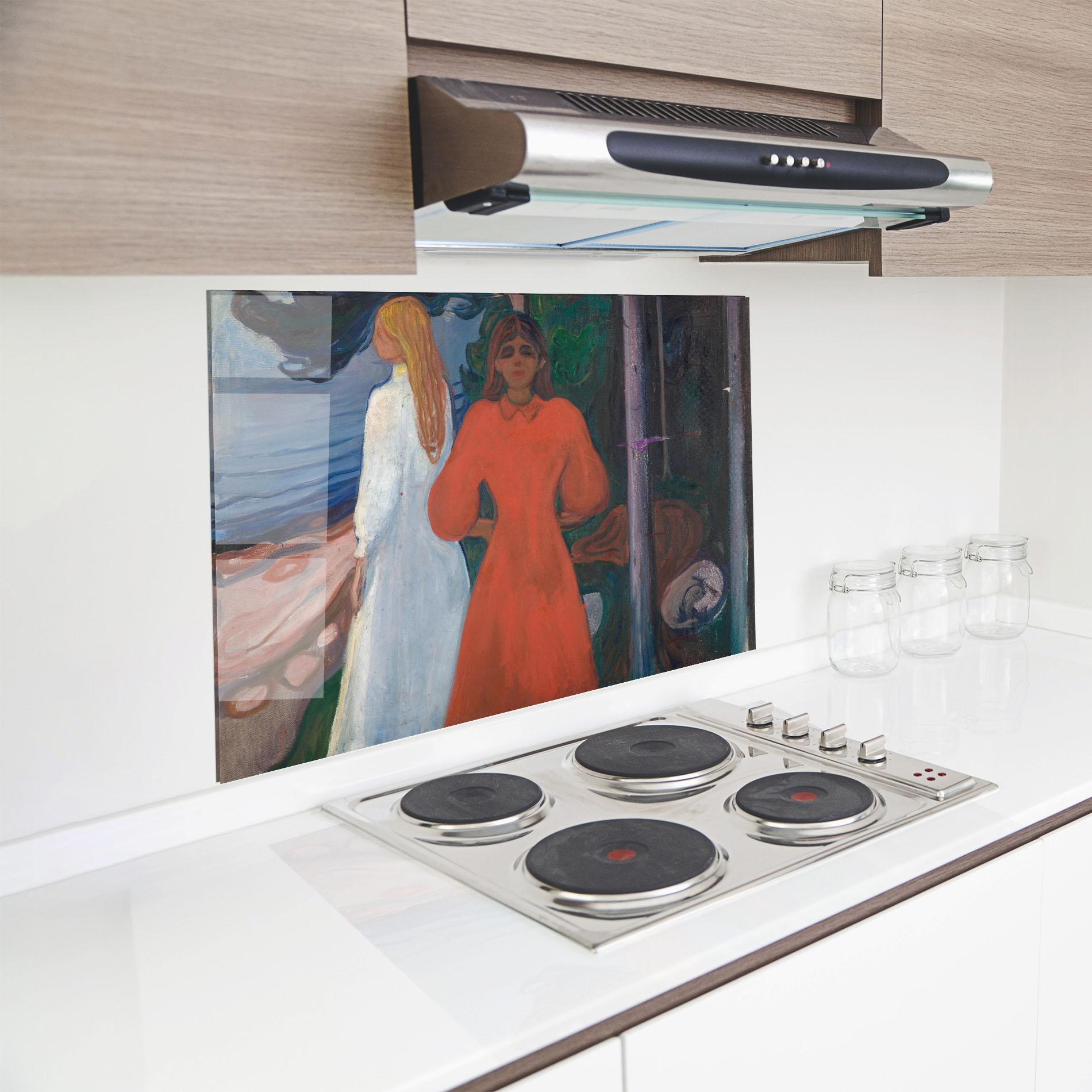 Panel Szklany do Kuchni Red And White mockup 8