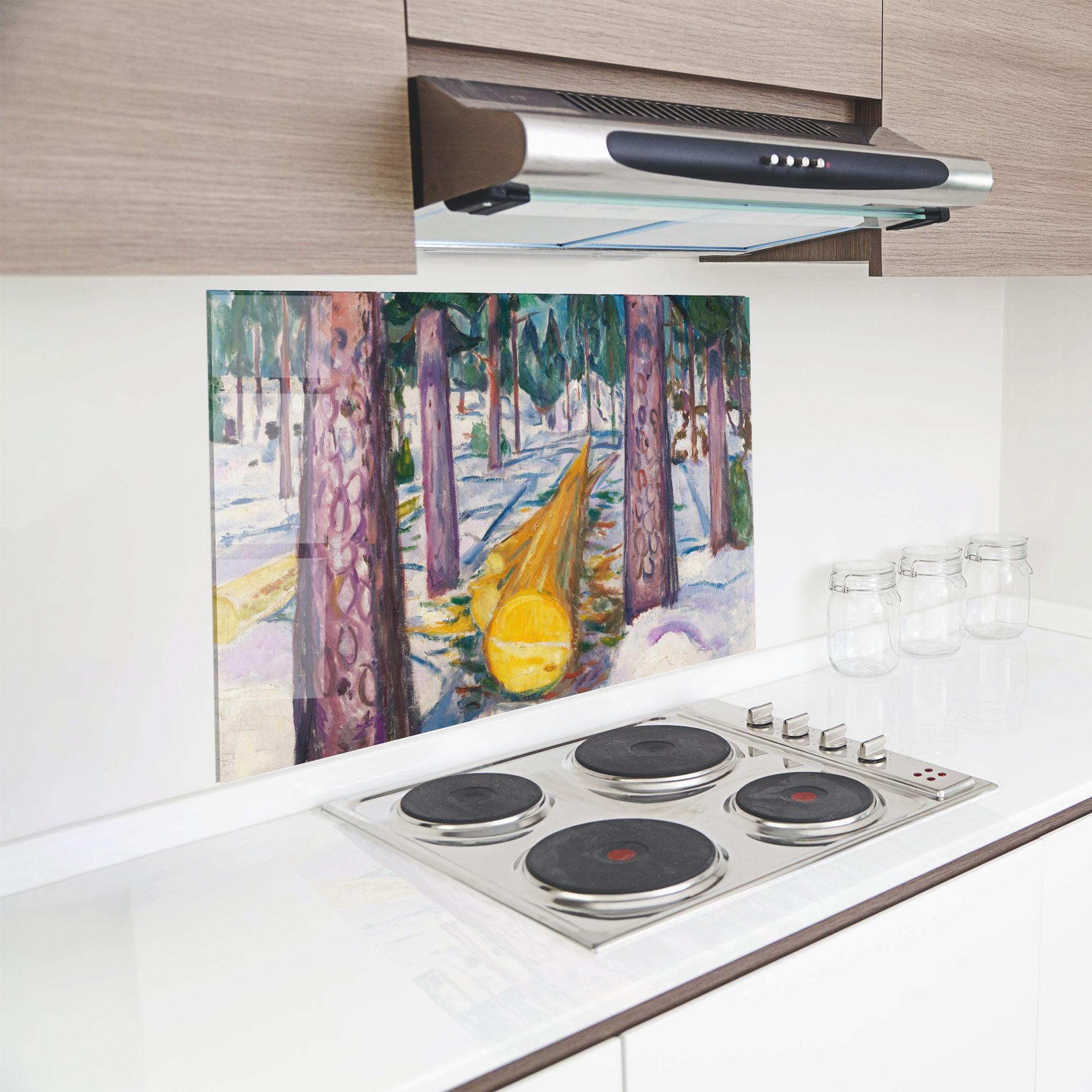 Panel Szklany do Kuchni The Yellow Log mockup 8