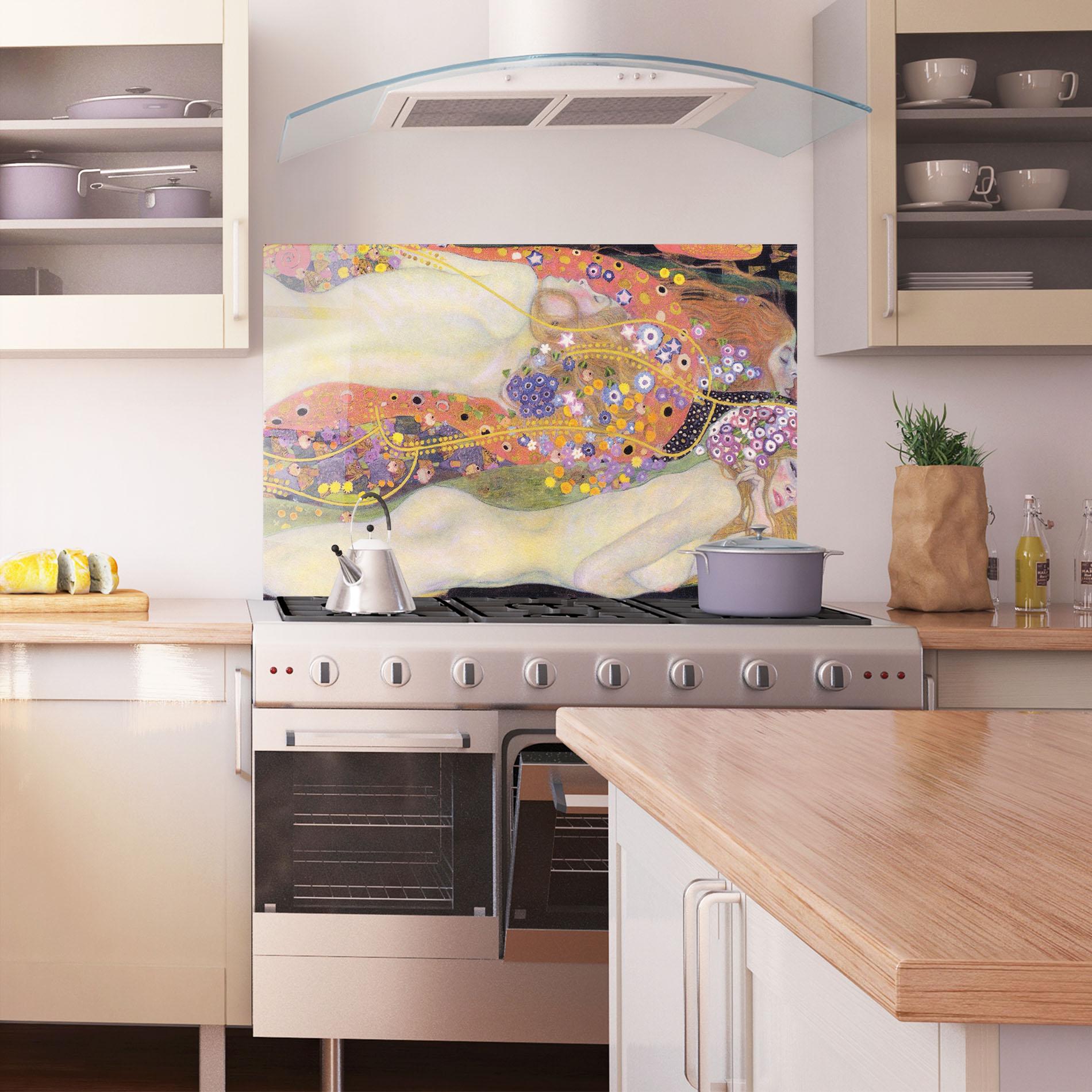 Panel Szklany do Kuchni Water Serpents Ii mockup 1