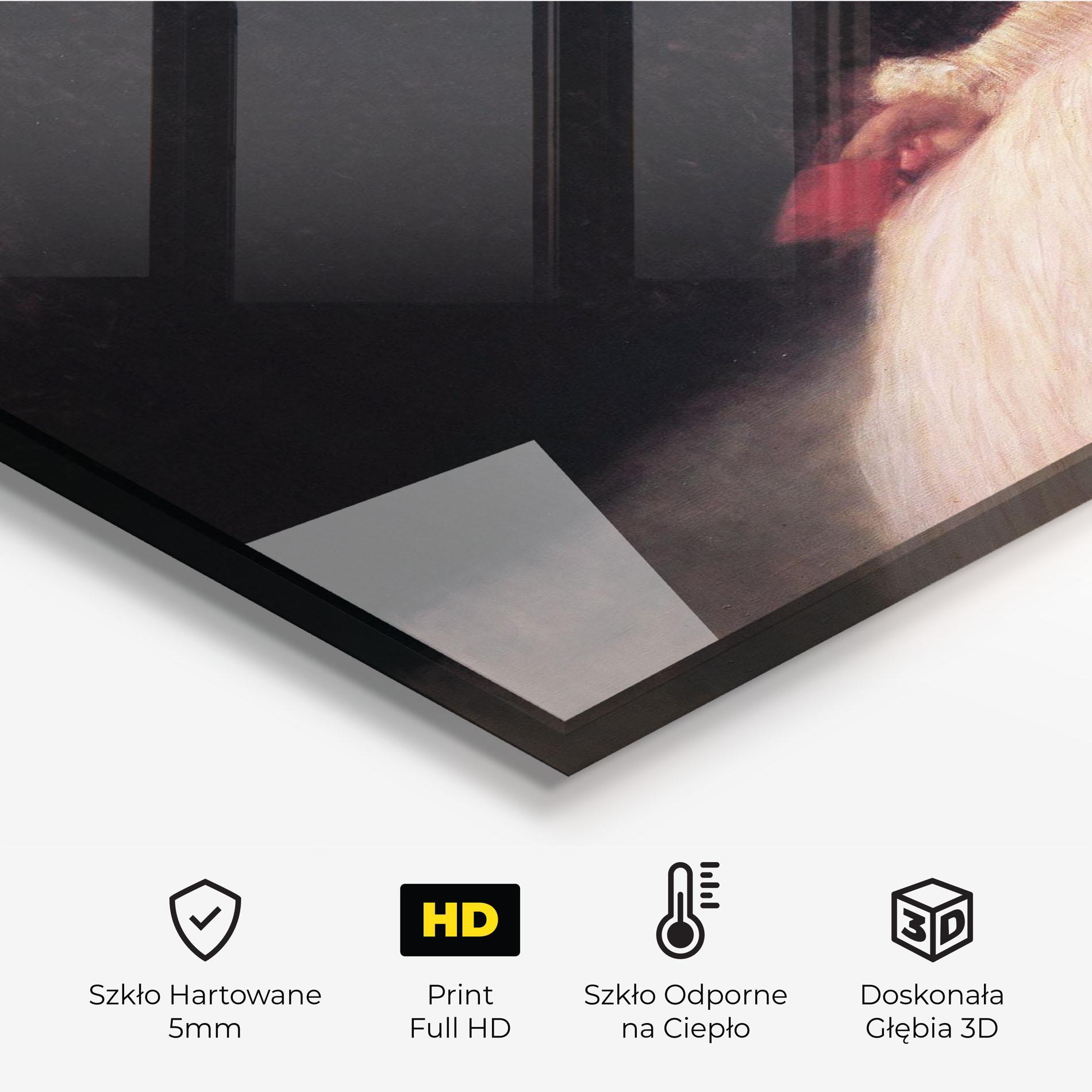 Panel Szklany do Kuchni Gustav Klimt Pink Dress mockup 2