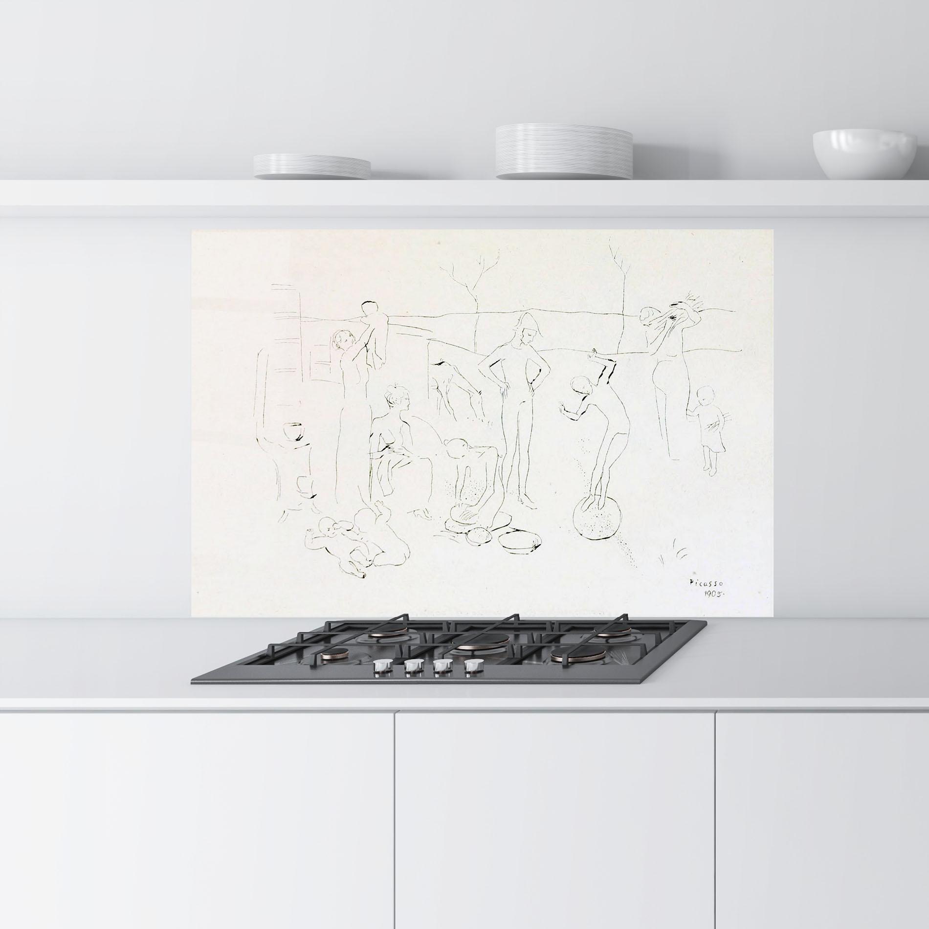 Panel Szklany do Kuchni The Acrobats mockup 9