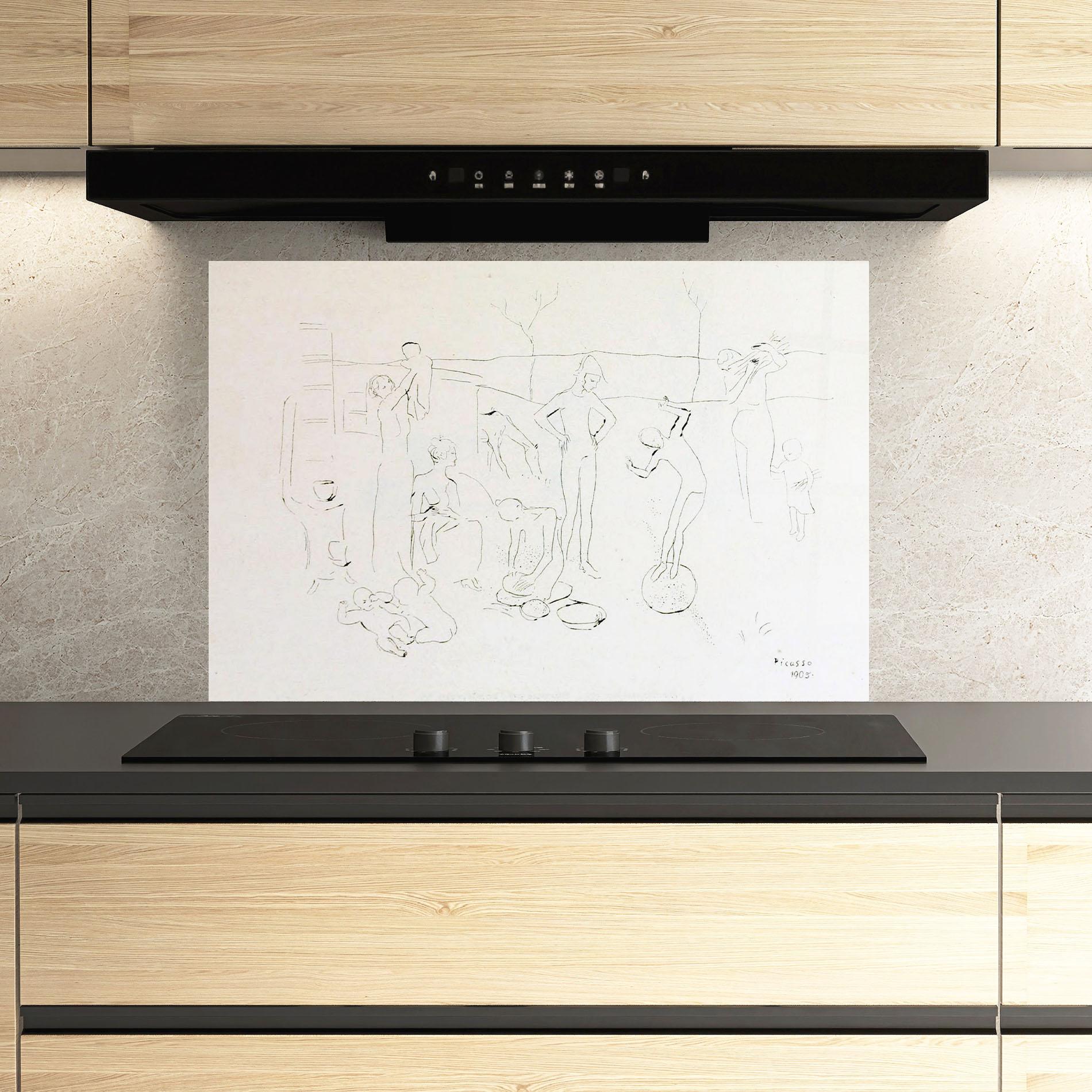 Panel Szklany do Kuchni The Acrobats mockup 3