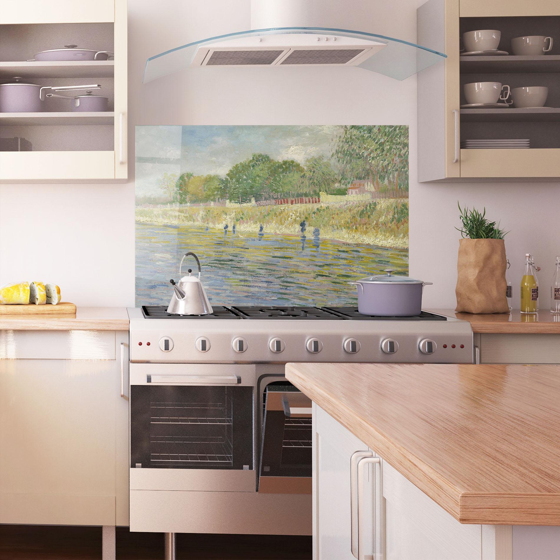 Panel Szklany do Kuchni Oever Van De Seine mockup 1