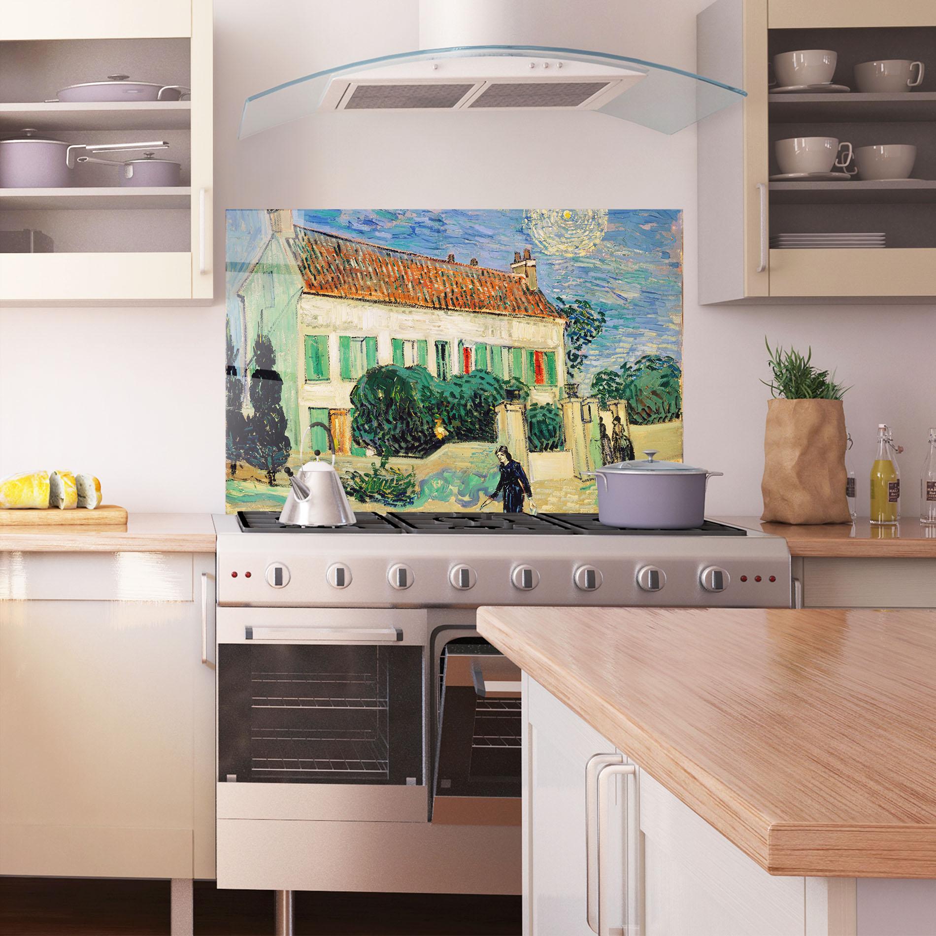 Panel Szklany do Kuchni White House Night mockup 1