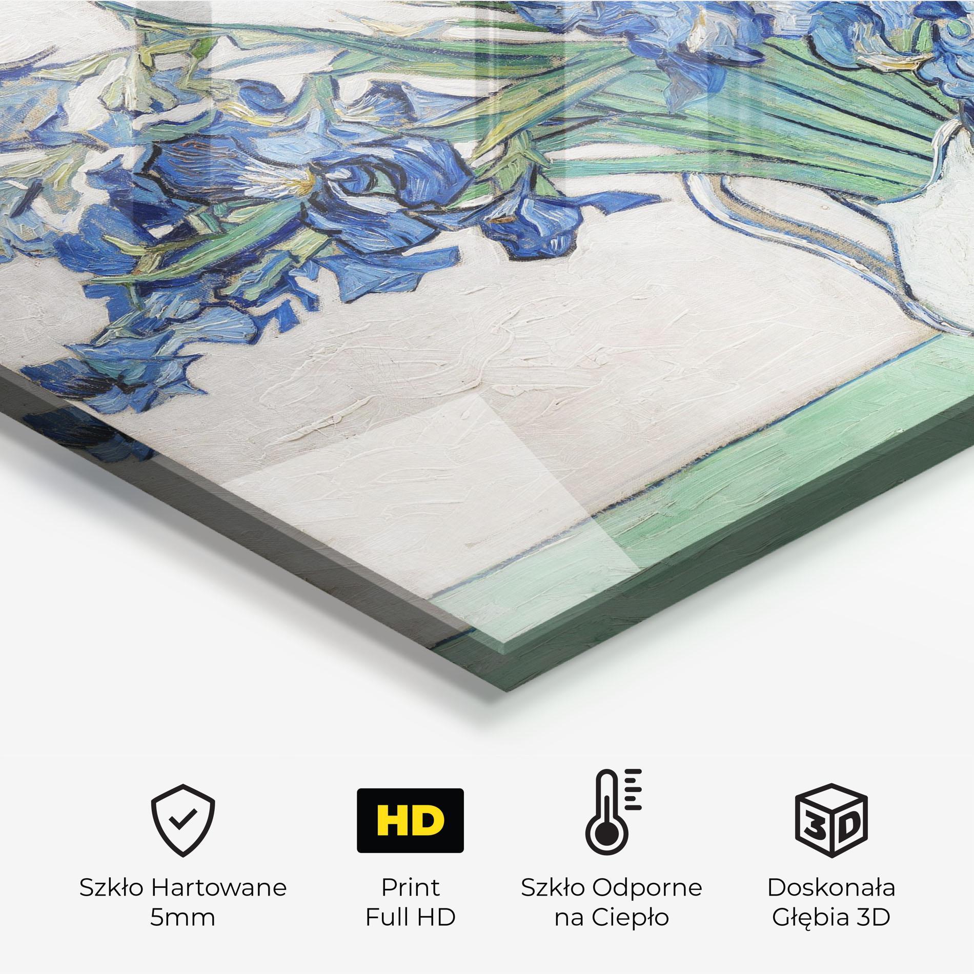 Panel Szklany do Kuchni Gogh S Irises mockup 2