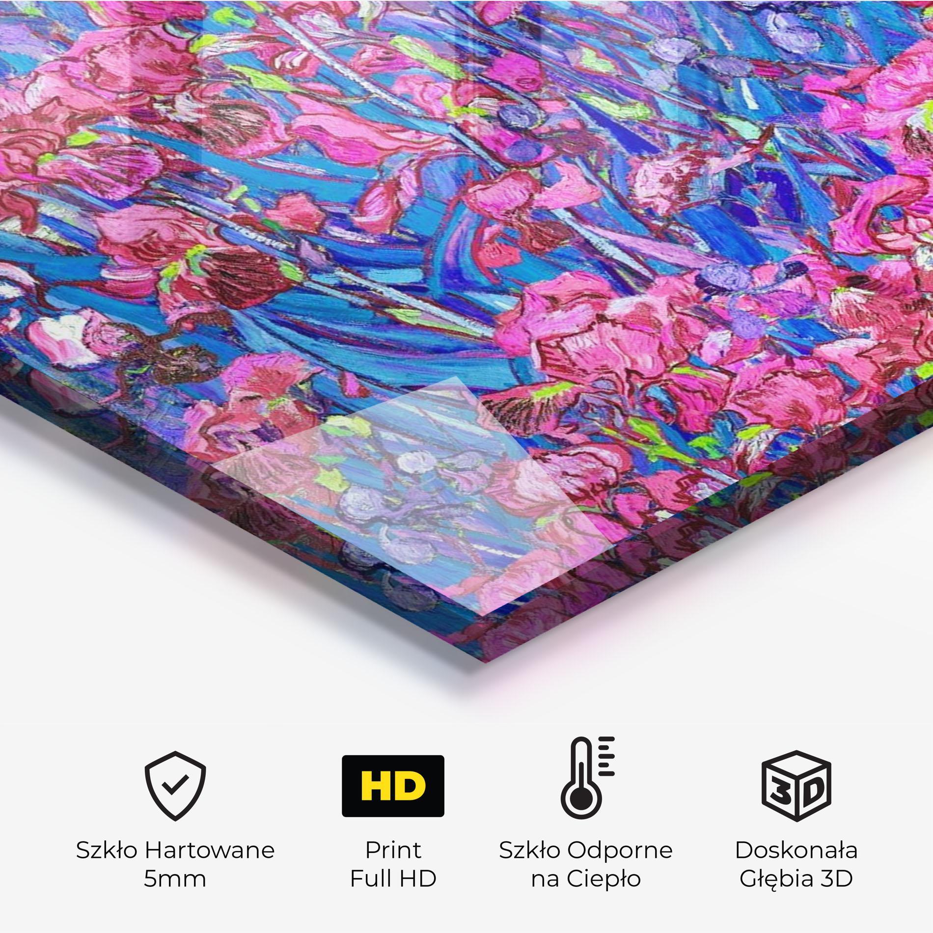 Panel Szklany do Kuchni Van Gogh Irises mockup 2