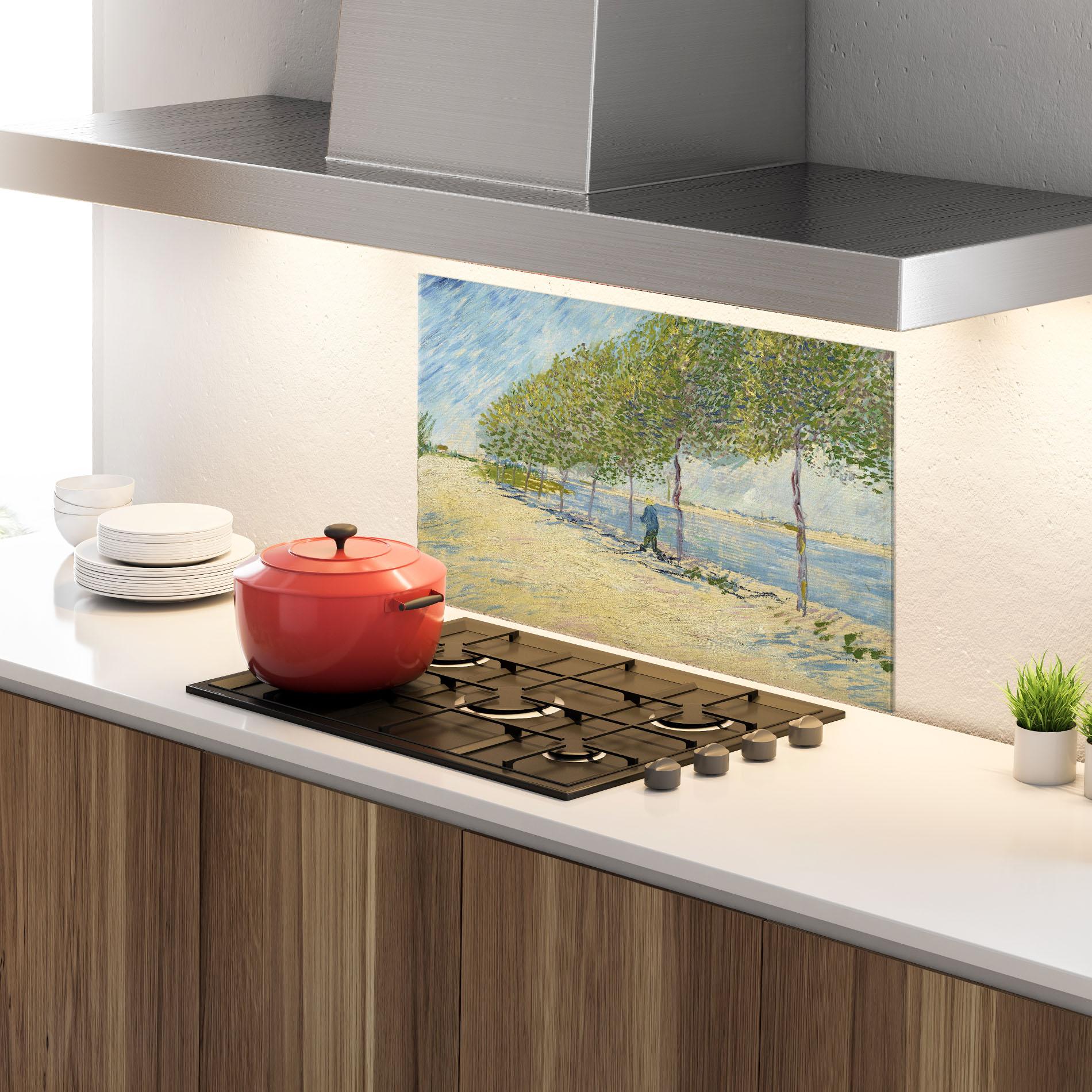 Panel Szklany do Kuchni Langs De Seine mockup 4