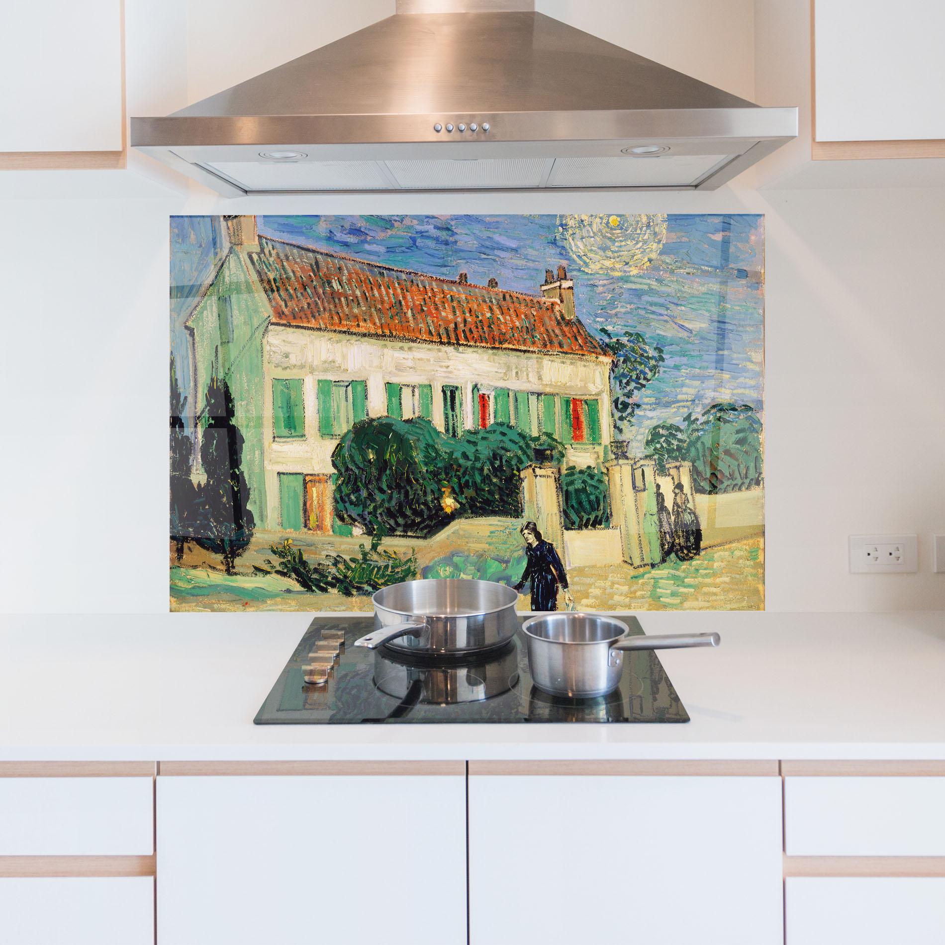 Panel Szklany do Kuchni White House Night mockup 5