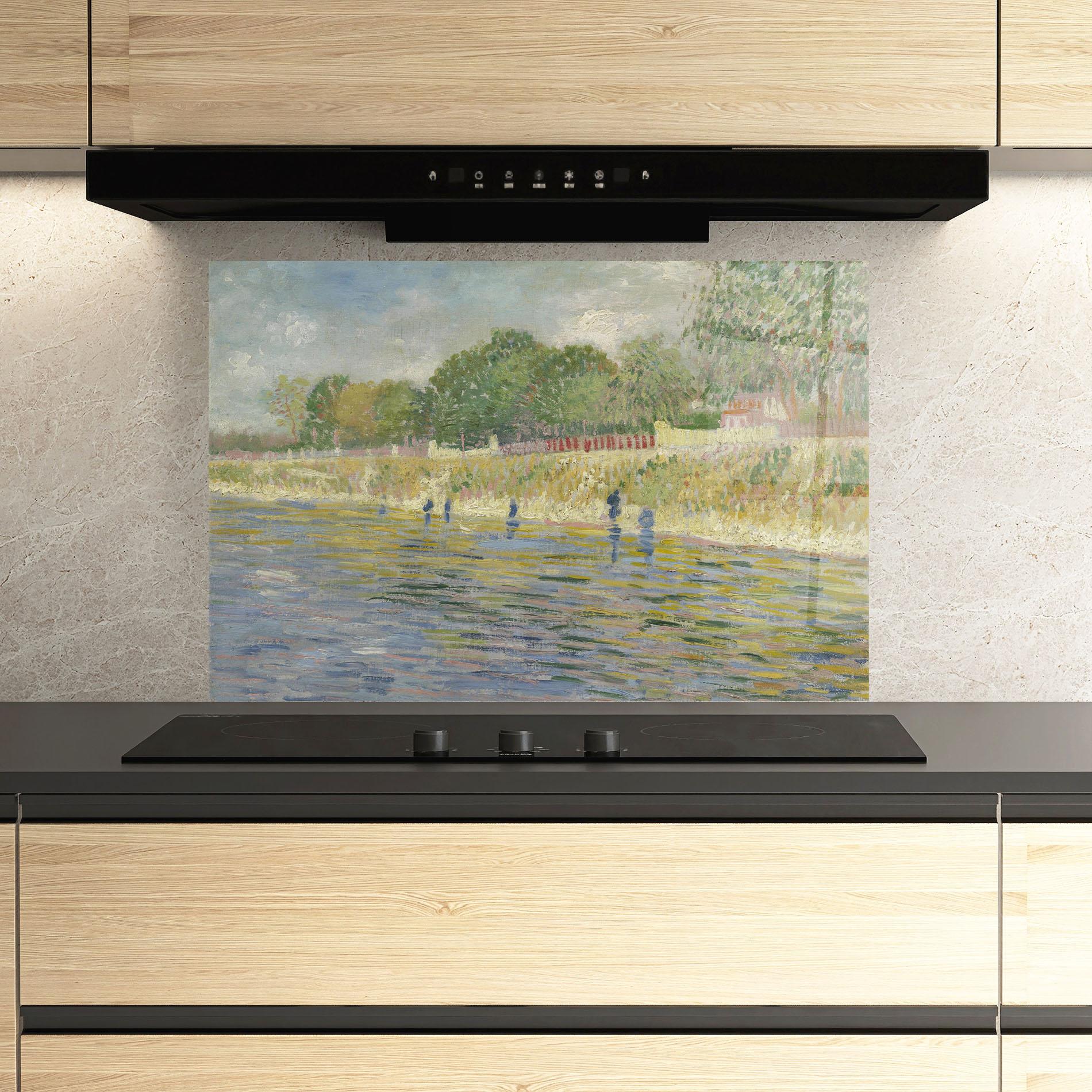 Panel Szklany do Kuchni Oever Van De Seine mockup 3